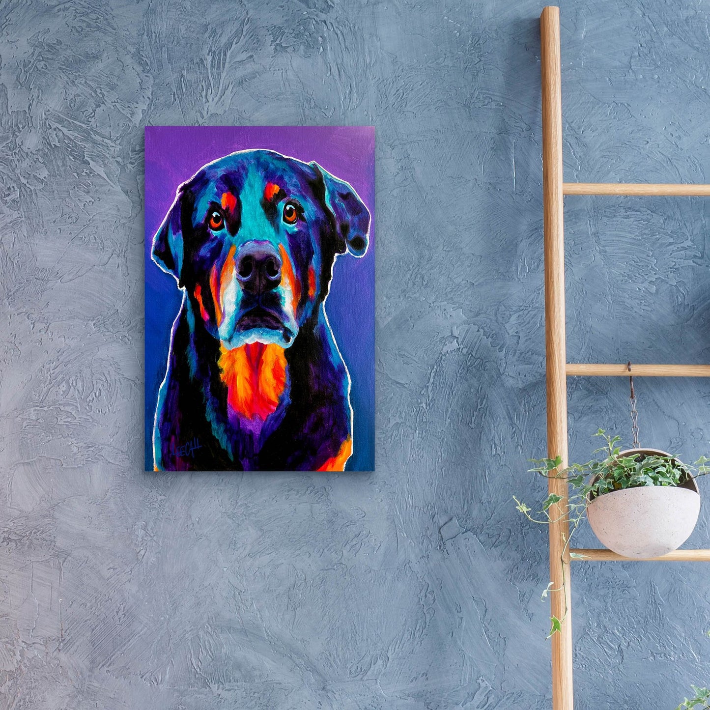 Epic Art 'Rotty' by Dawg Painter, Acrylic Glass Wall Art,16x24