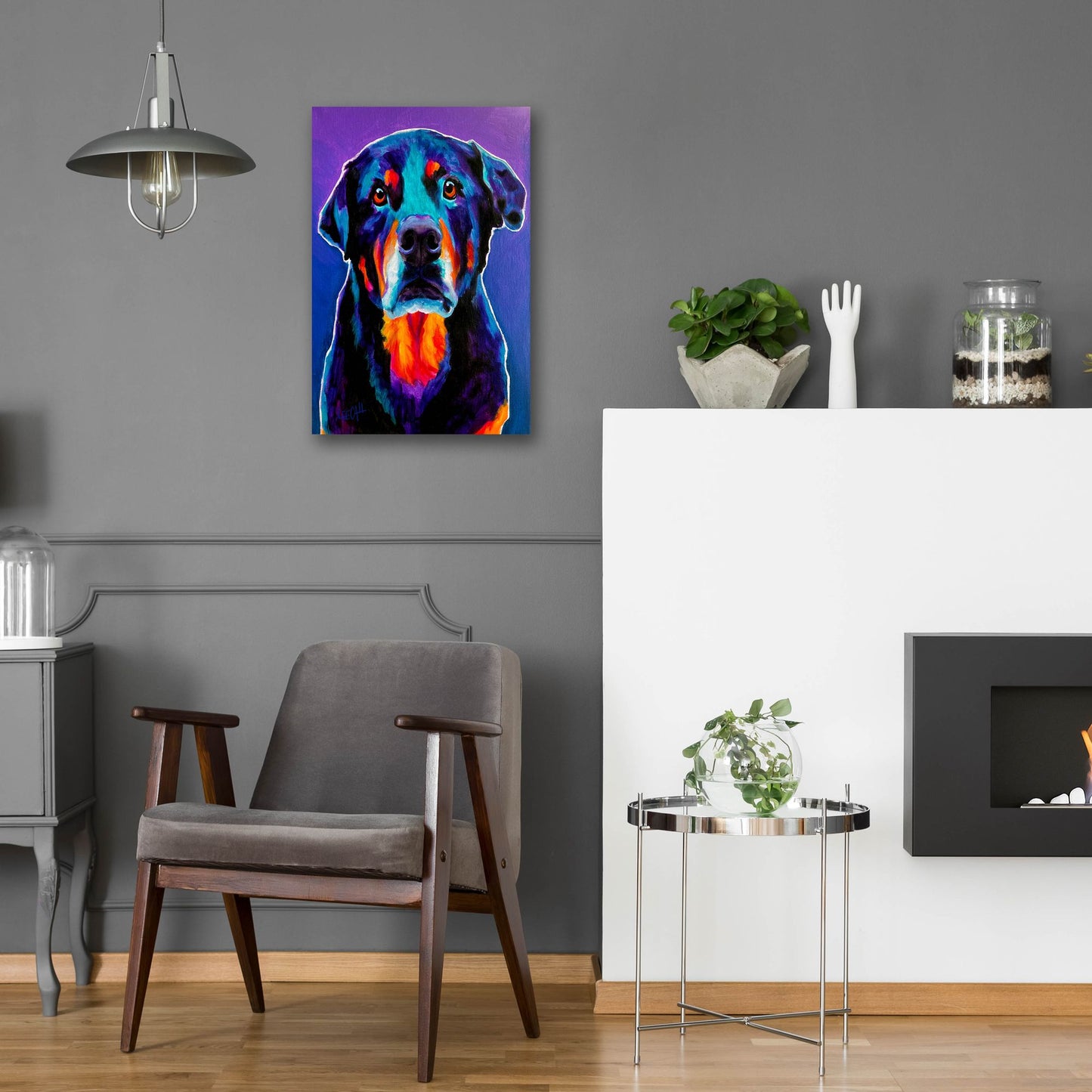 Epic Art 'Rotty' by Dawg Painter, Acrylic Glass Wall Art,16x24