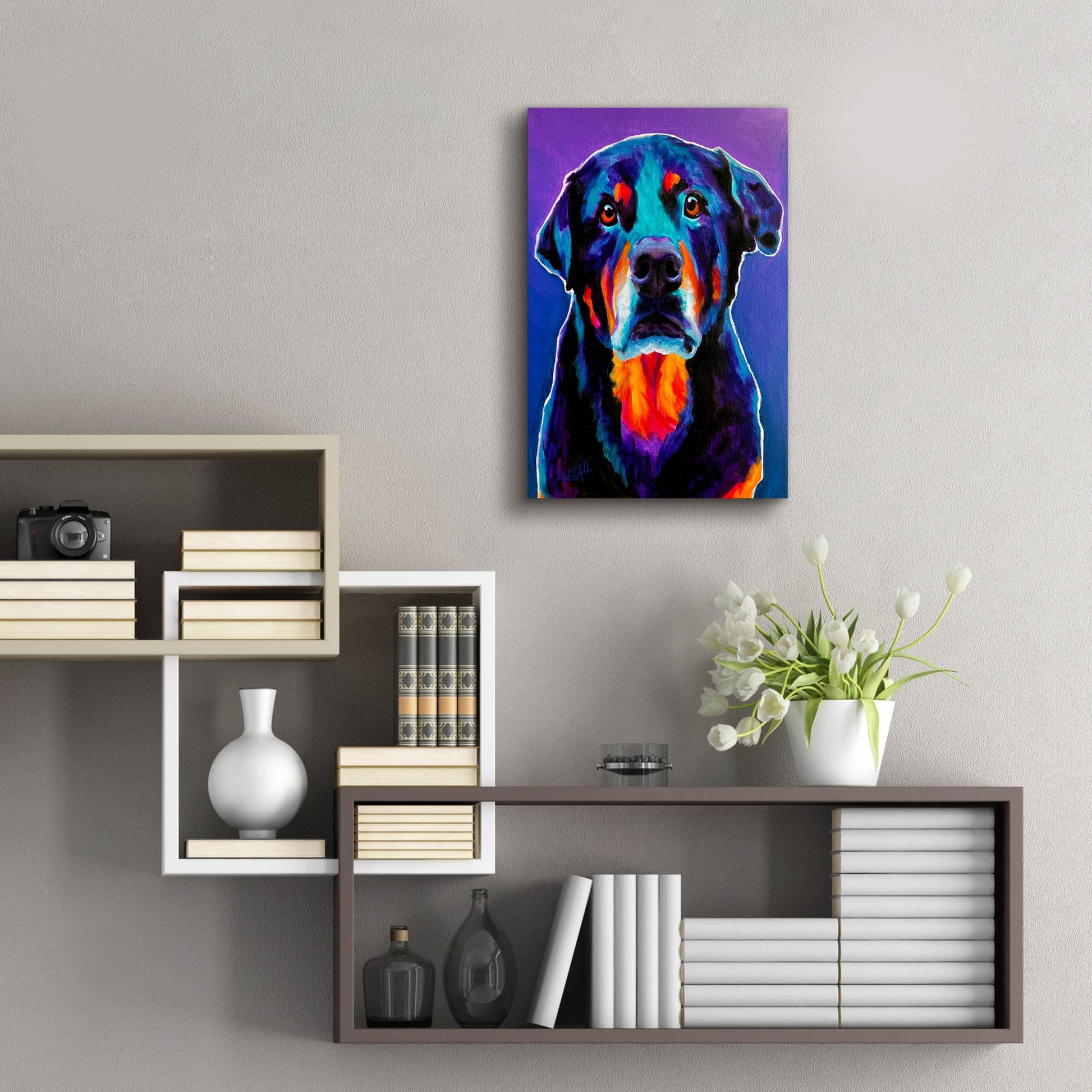 Epic Art 'Rotty' by Dawg Painter, Acrylic Glass Wall Art,16x24