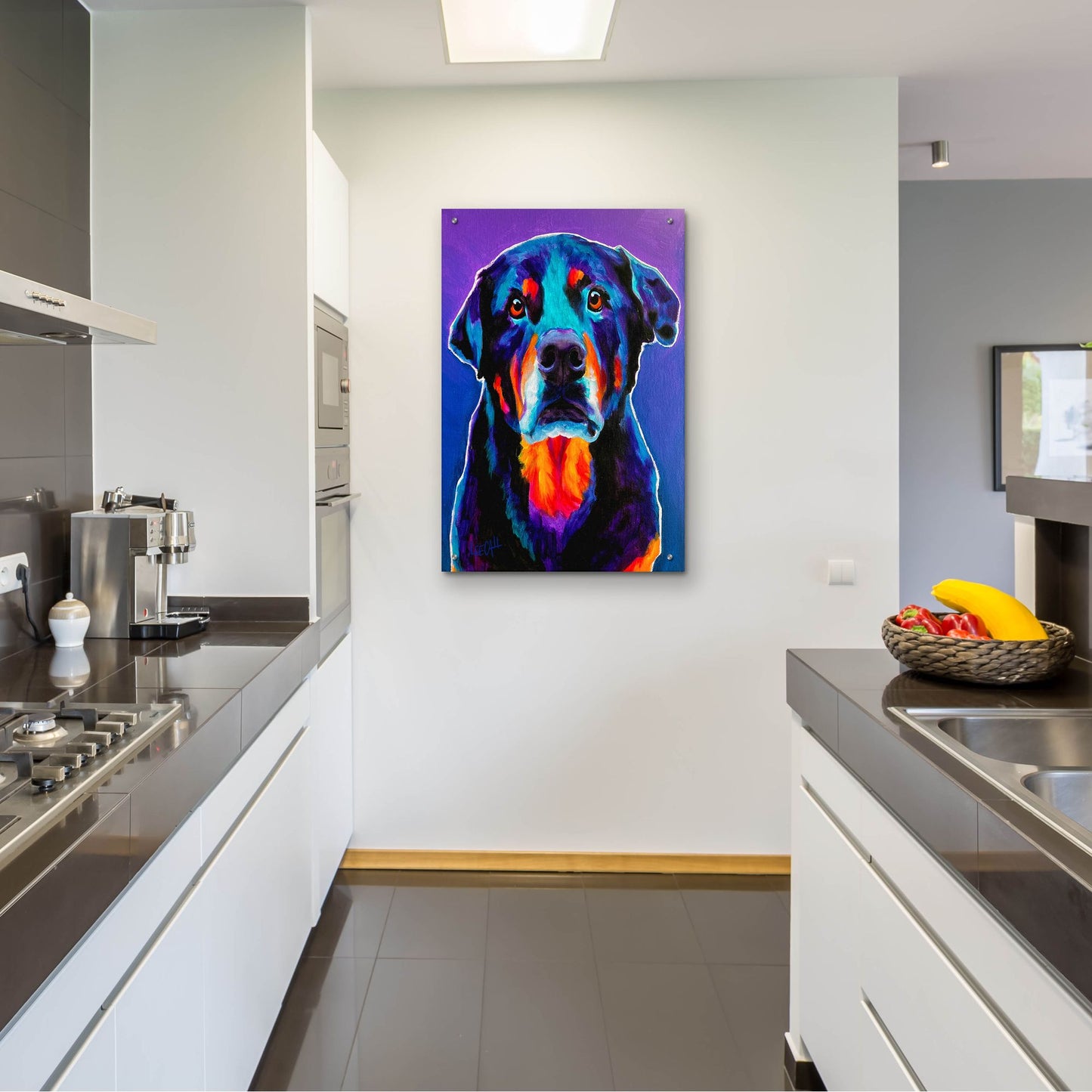 Epic Art 'Rotty' by Dawg Painter, Acrylic Glass Wall Art,24x36