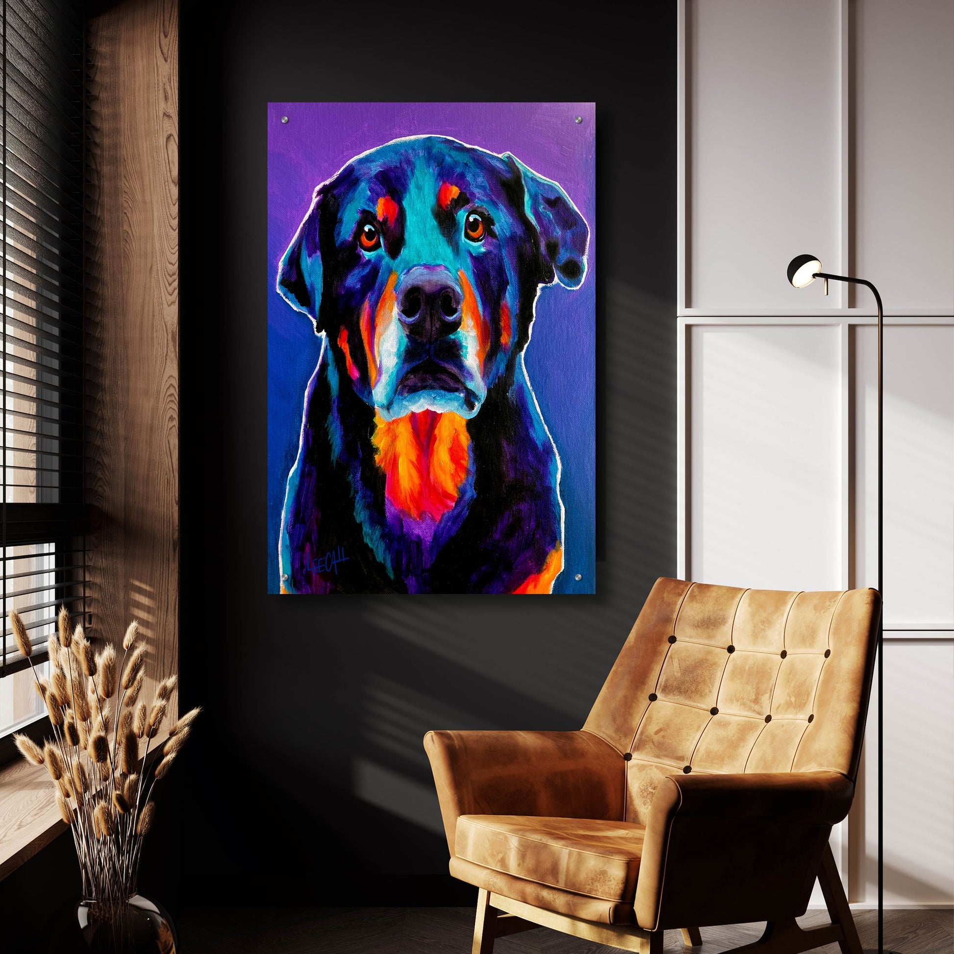 Epic Art 'Rotty' by Dawg Painter, Acrylic Glass Wall Art,24x36