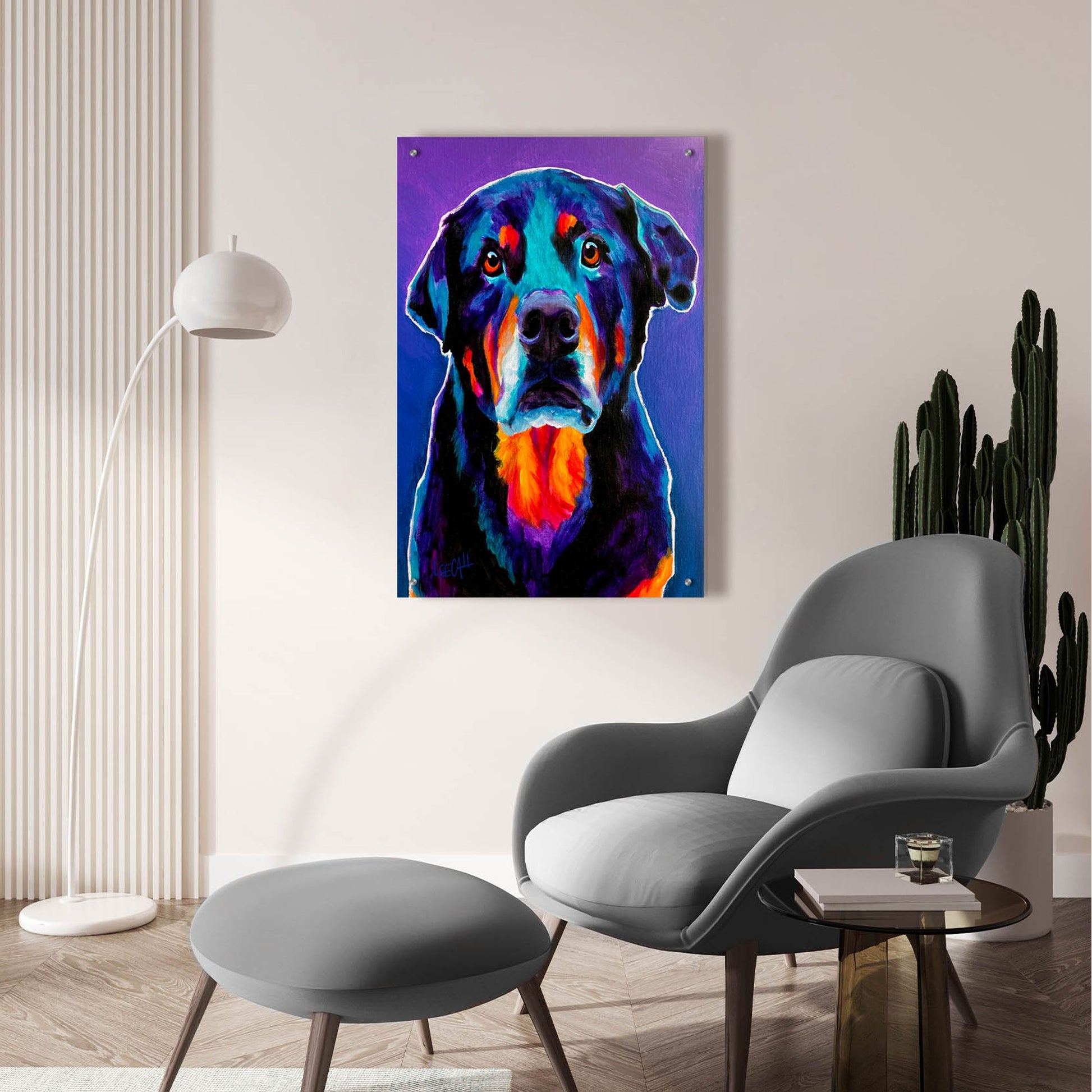 Epic Art 'Rotty' by Dawg Painter, Acrylic Glass Wall Art,24x36