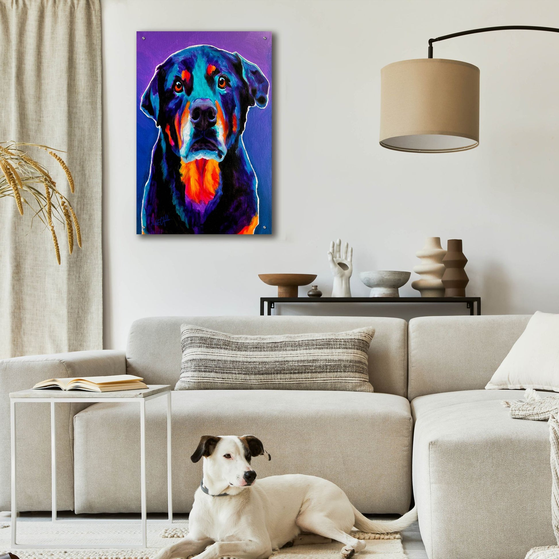 Epic Art 'Rotty' by Dawg Painter, Acrylic Glass Wall Art,24x36