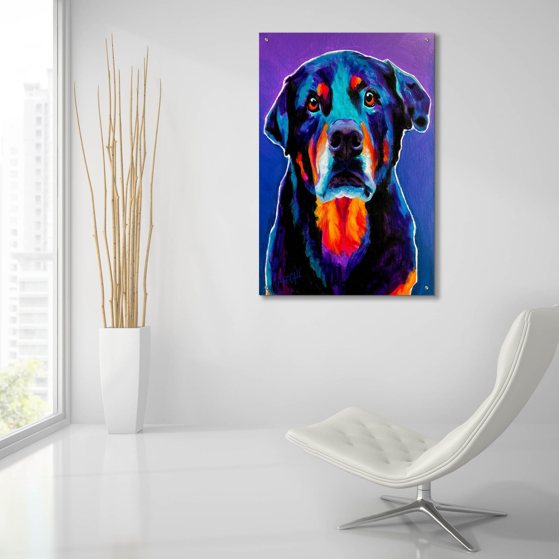 Epic Art 'Rotty' by Dawg Painter, Acrylic Glass Wall Art,24x36