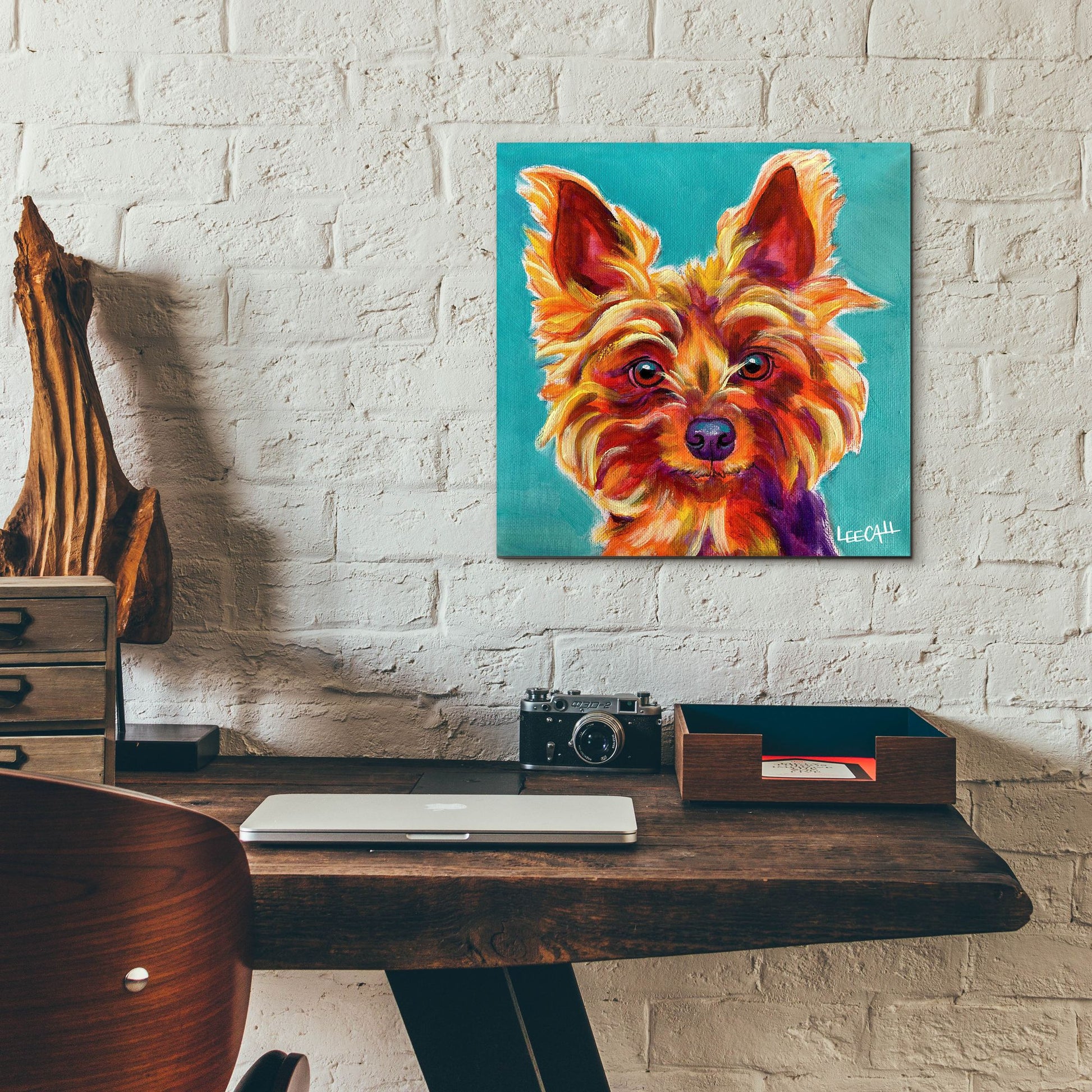 Epic Art 'Yorkiepoo' by Dawg Painter, Acrylic Glass Wall Art,12x12