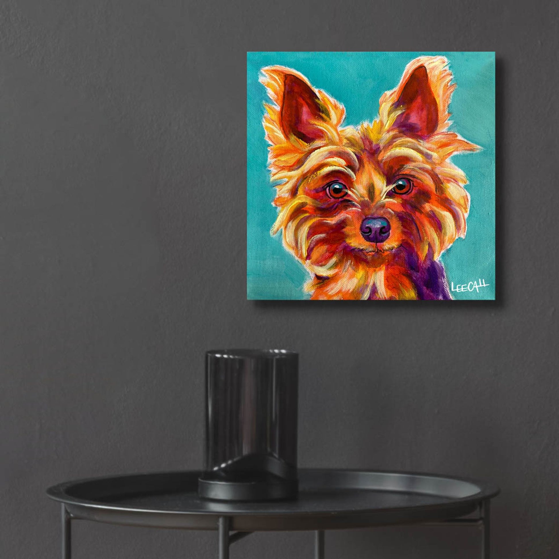 Epic Art 'Yorkiepoo' by Dawg Painter, Acrylic Glass Wall Art,12x12