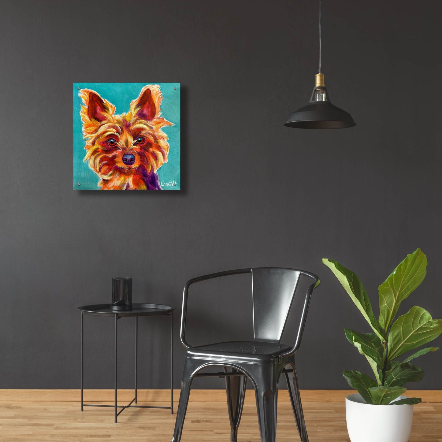 Epic Art 'Yorkiepoo' by Dawg Painter, Acrylic Glass Wall Art,24x24