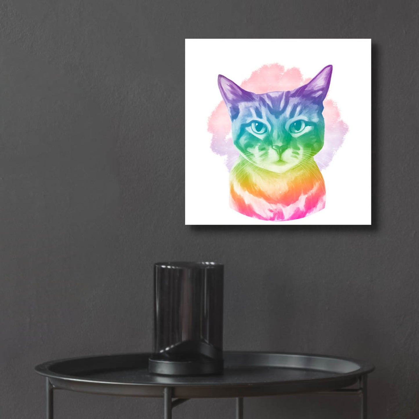 Epic Art 'Faded Kitten' by Dawg Painter, Acrylic Glass Wall Art,12x12