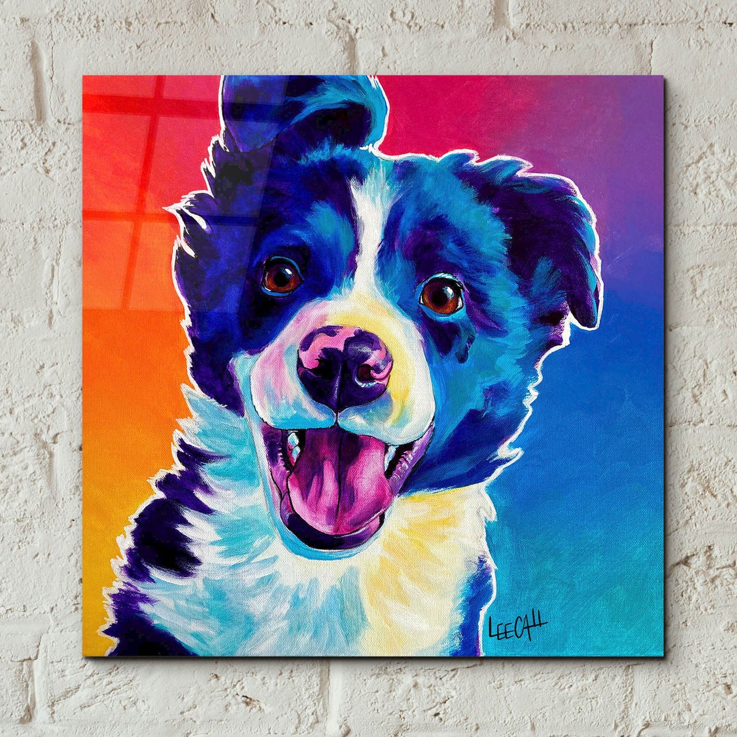 Epic Art 'Unconditional Love' by Dawg Painter, Acrylic Glass Wall Art,12x12