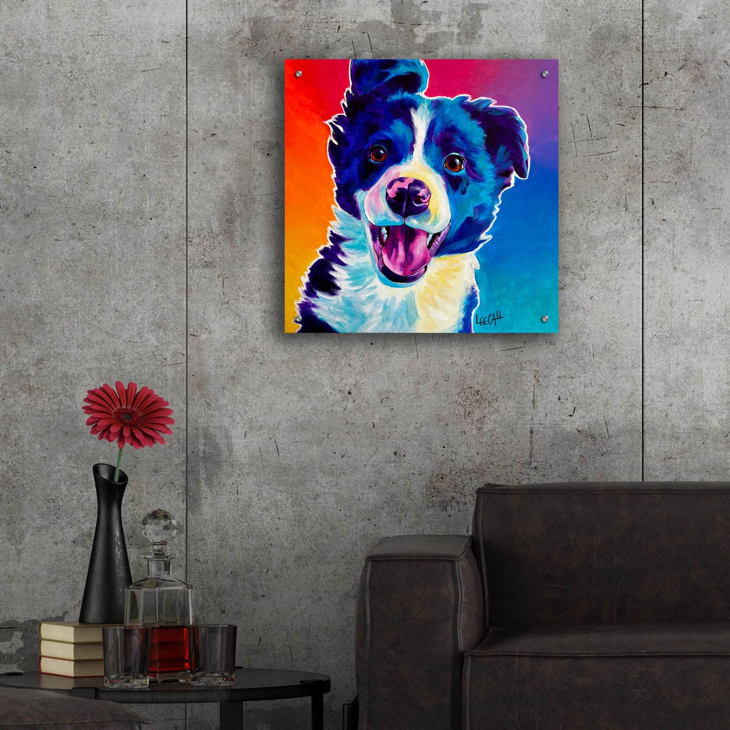 Epic Art 'Unconditional Love' by Dawg Painter, Acrylic Glass Wall Art,24x24