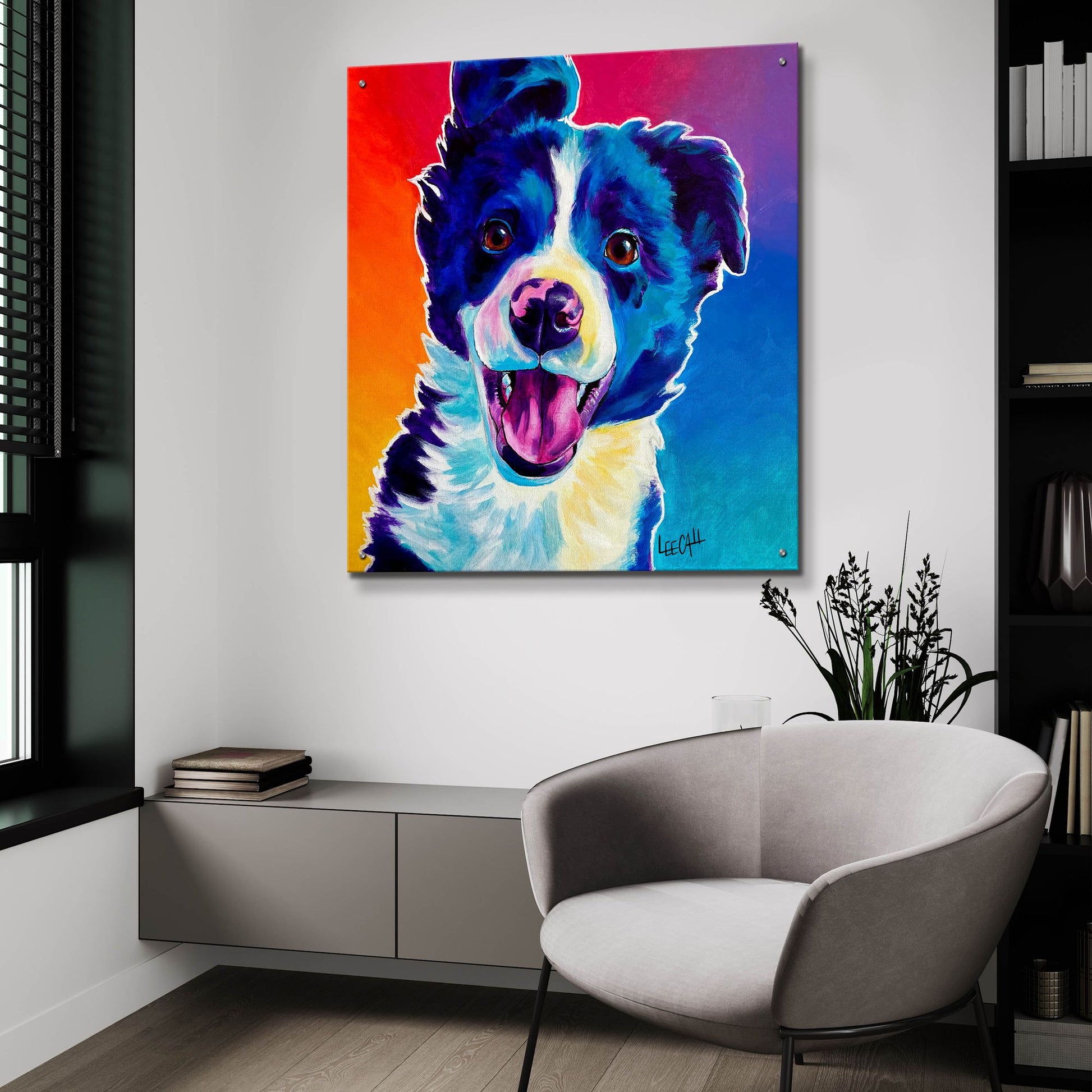 Epic Art 'Unconditional Love' by Dawg Painter, Acrylic Glass Wall Art,36x36