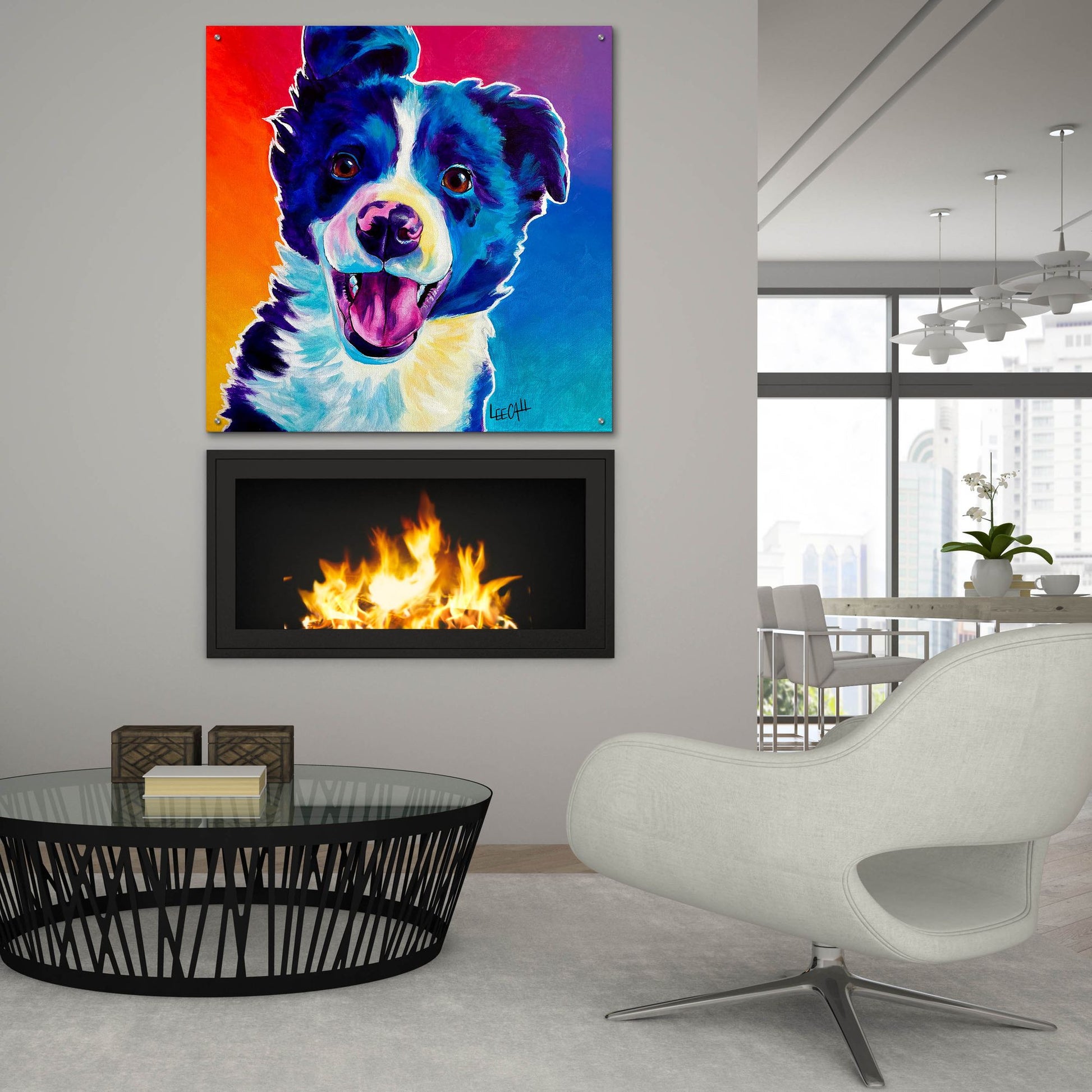 Epic Art 'Unconditional Love' by Dawg Painter, Acrylic Glass Wall Art,36x36