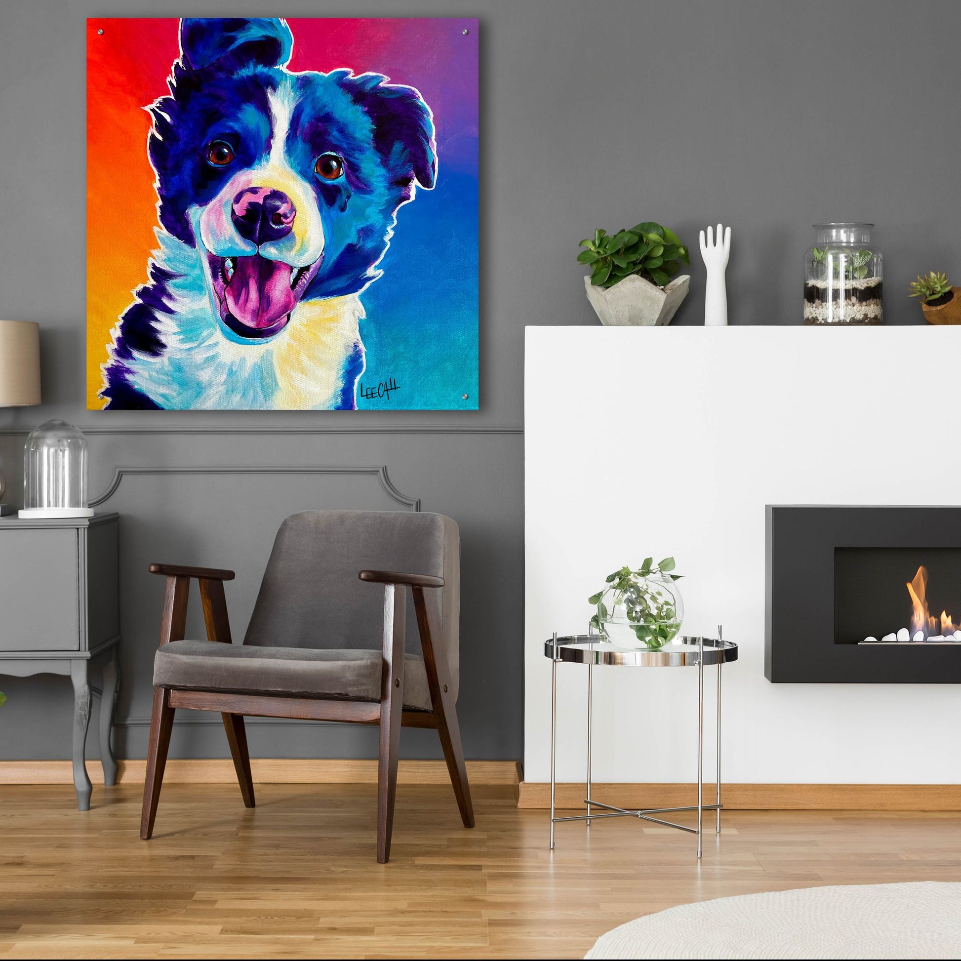 Epic Art 'Unconditional Love' by Dawg Painter, Acrylic Glass Wall Art,36x36