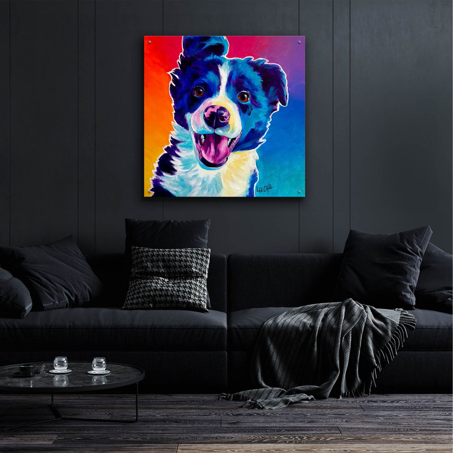 Epic Art 'Unconditional Love' by Dawg Painter, Acrylic Glass Wall Art,36x36