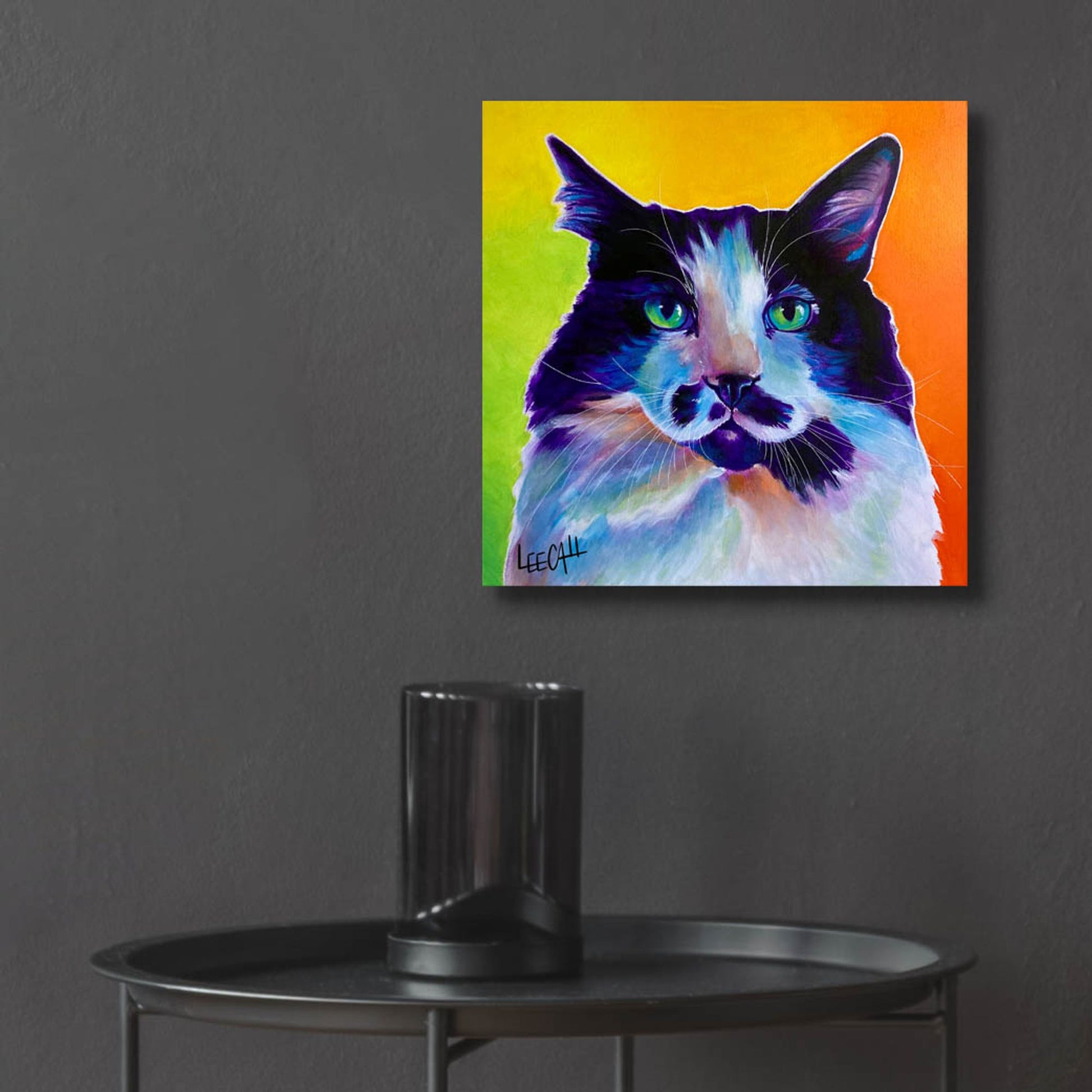 Epic Art 'Cat-ittude ' by Dawg Painter, Acrylic Glass Wall Art,12x12