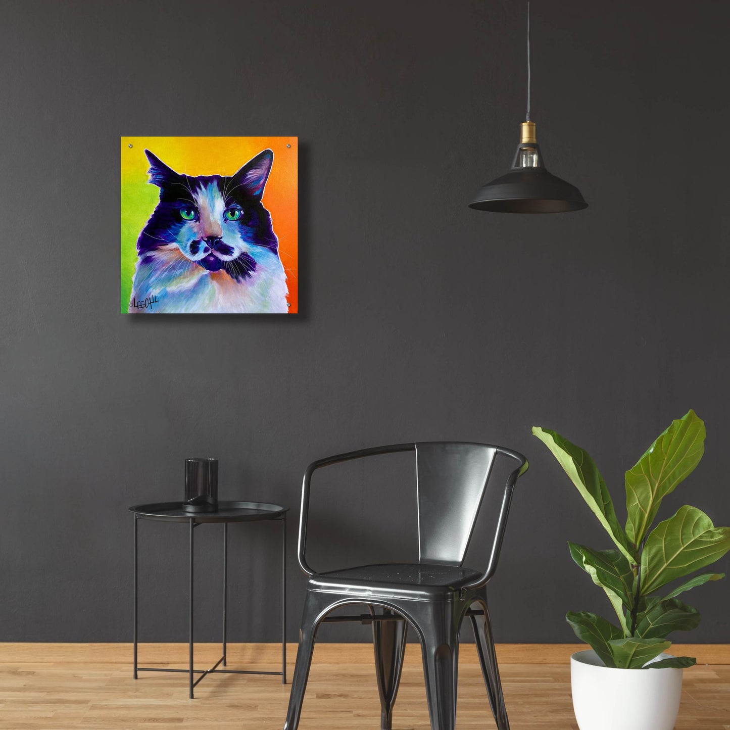 Epic Art 'Cat-ittude ' by Dawg Painter, Acrylic Glass Wall Art,24x24