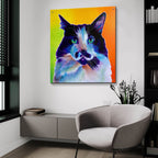 Epic Art 'Cat-ittude ' by Dawg Painter, Acrylic Glass Wall Art,36x36