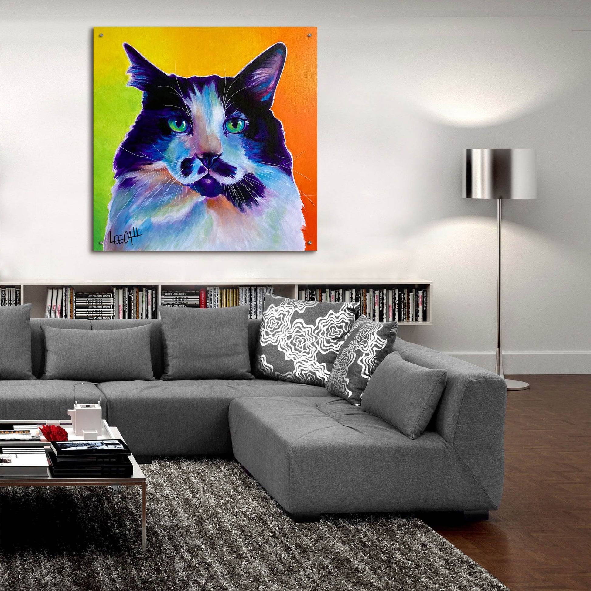 Epic Art 'Cat-ittude ' by Dawg Painter, Acrylic Glass Wall Art,36x36