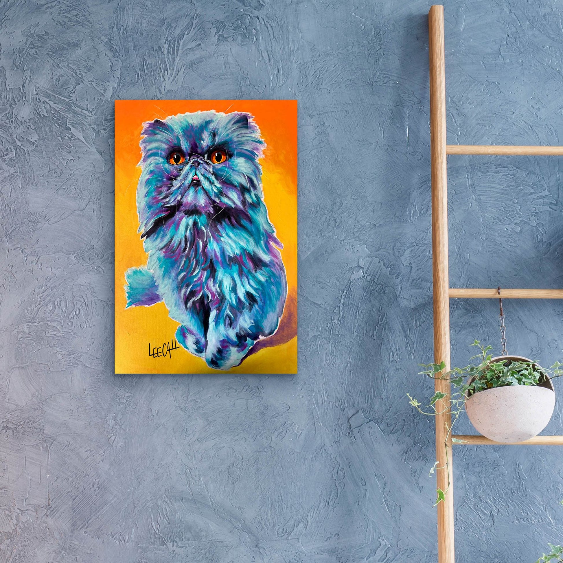 Epic Art 'Captian Poofy' by Dawg Painter, Acrylic Glass Wall Art,16x24