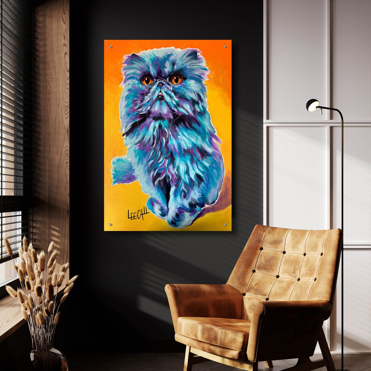 Epic Art 'Captian Poofy' by Dawg Painter, Acrylic Glass Wall Art,24x36