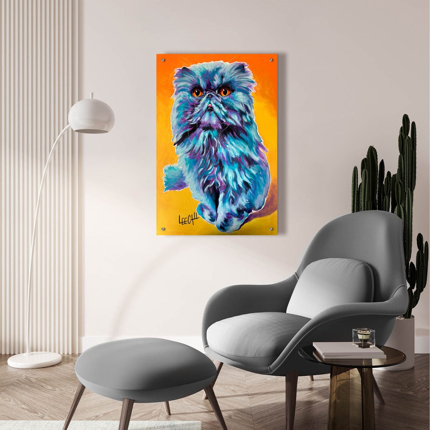 Epic Art 'Captian Poofy' by Dawg Painter, Acrylic Glass Wall Art,24x36