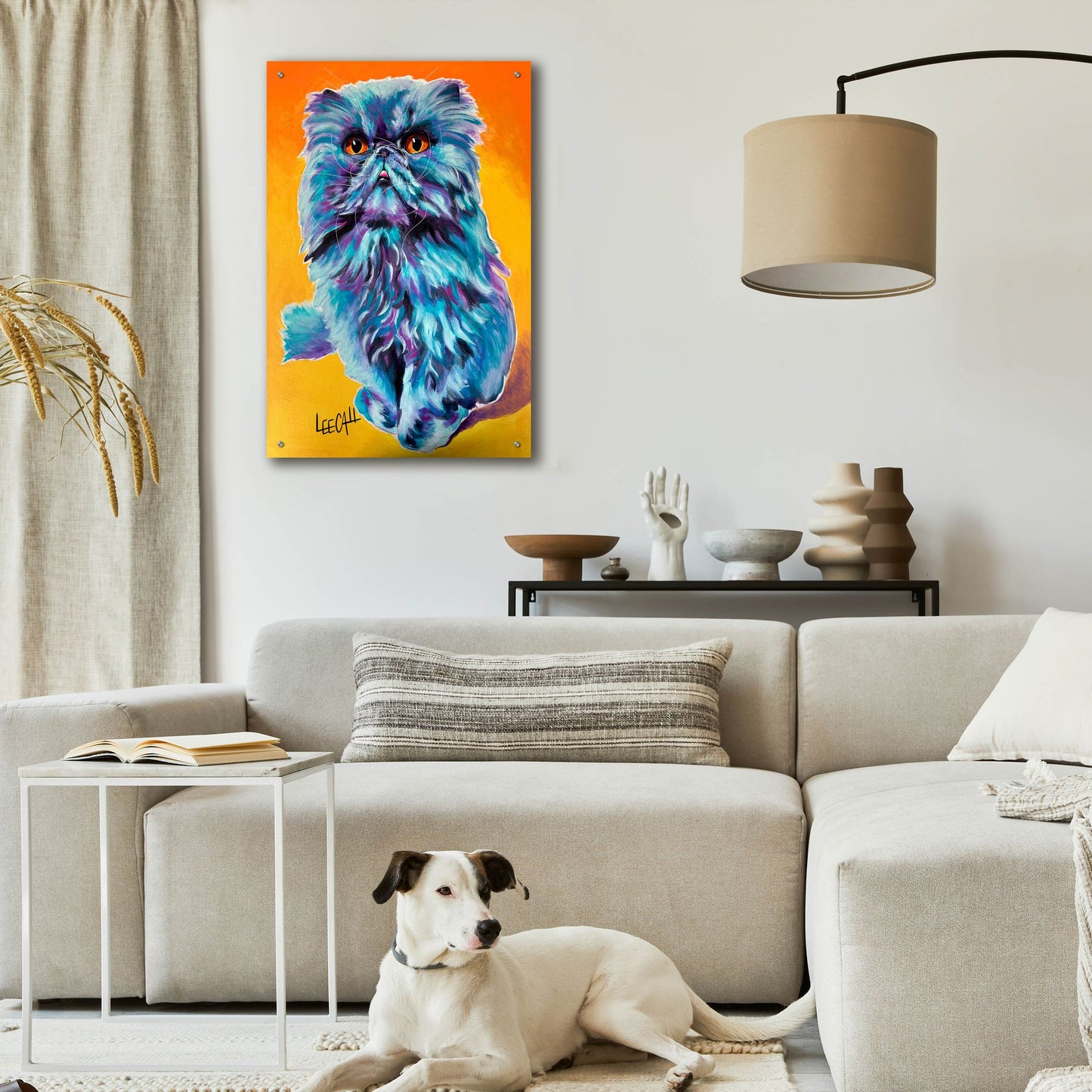 Epic Art 'Captian Poofy' by Dawg Painter, Acrylic Glass Wall Art,24x36