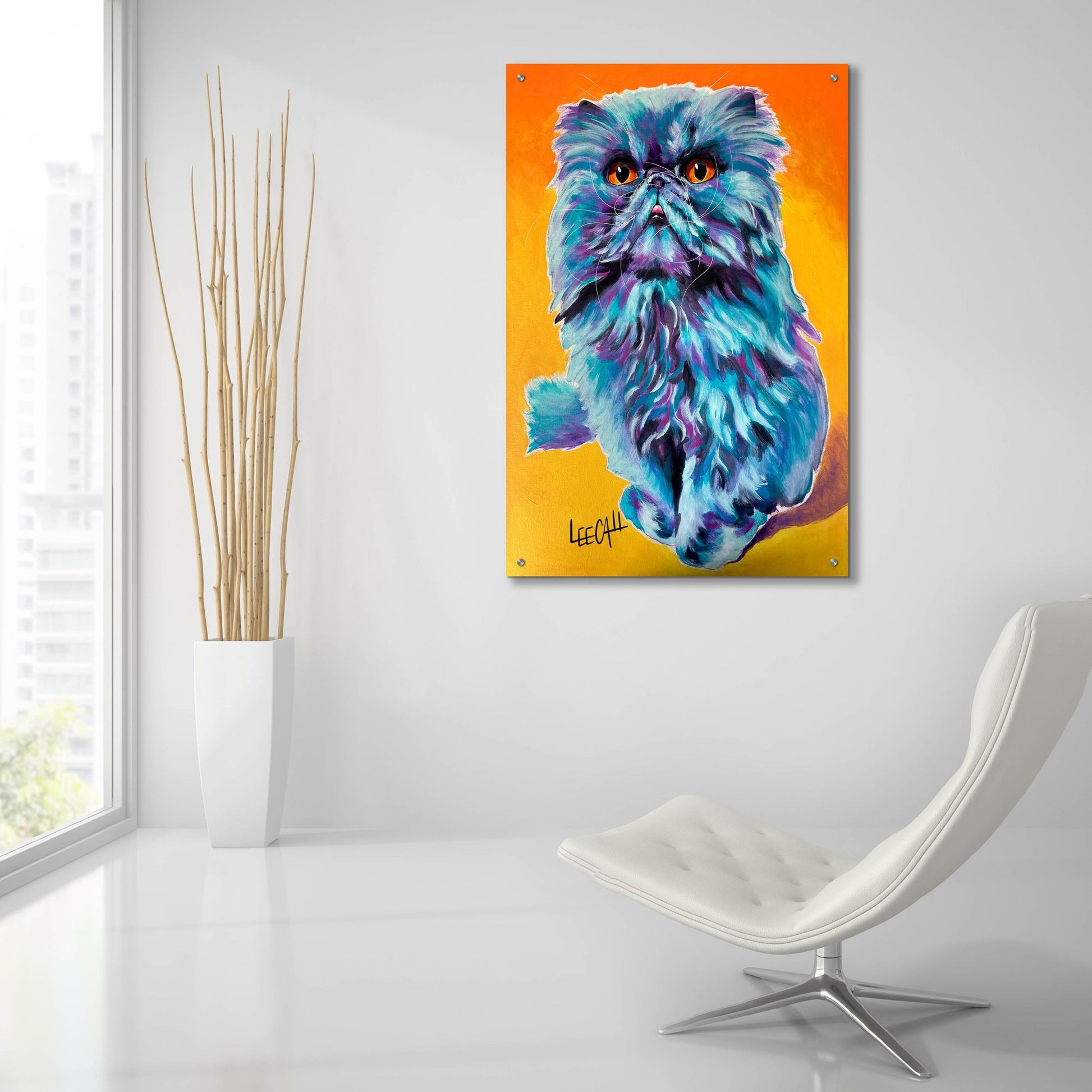 Epic Art 'Captian Poofy' by Dawg Painter, Acrylic Glass Wall Art,24x36