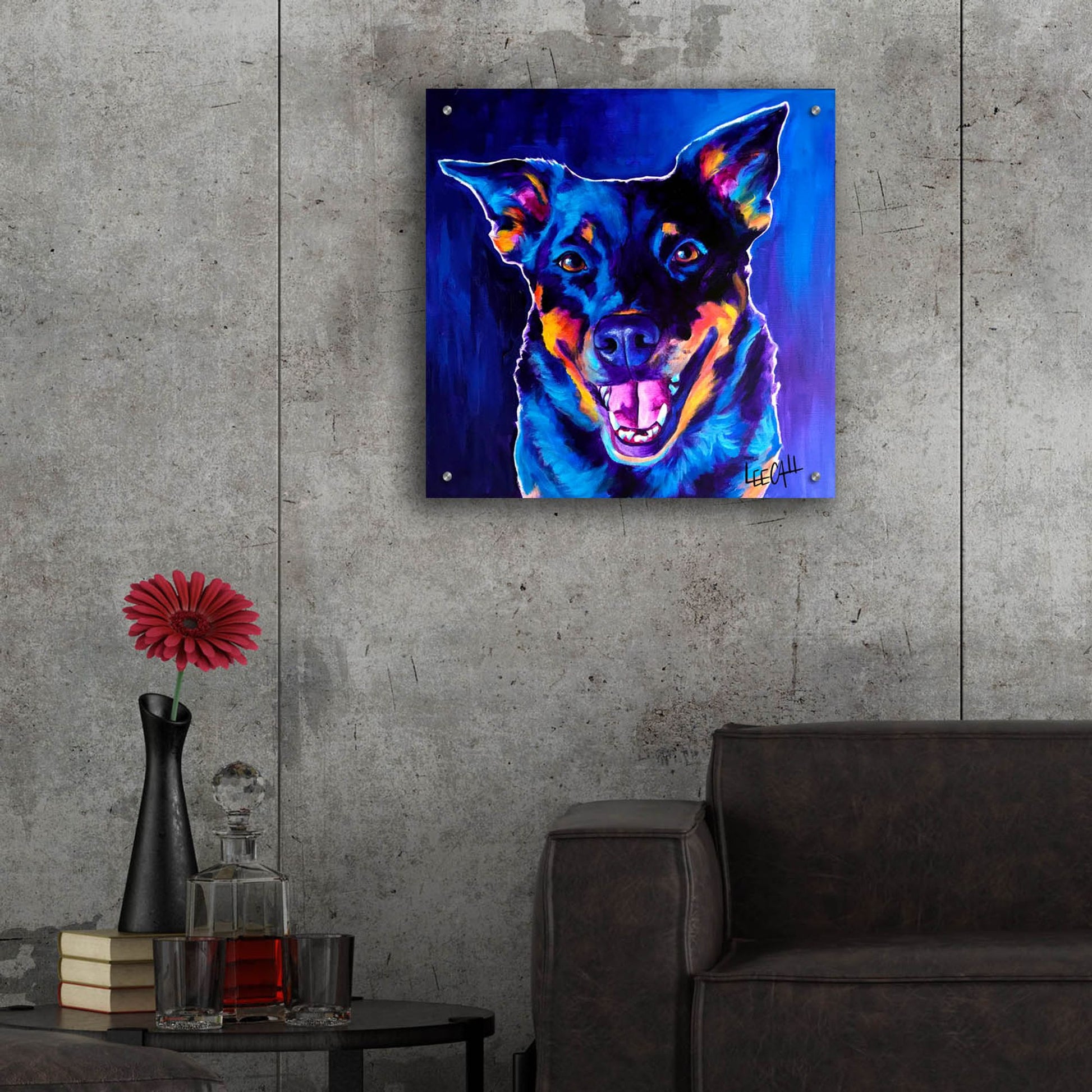 Epic Art 'Rocky' by Dawg Painter, Acrylic Glass Wall Art,24x24