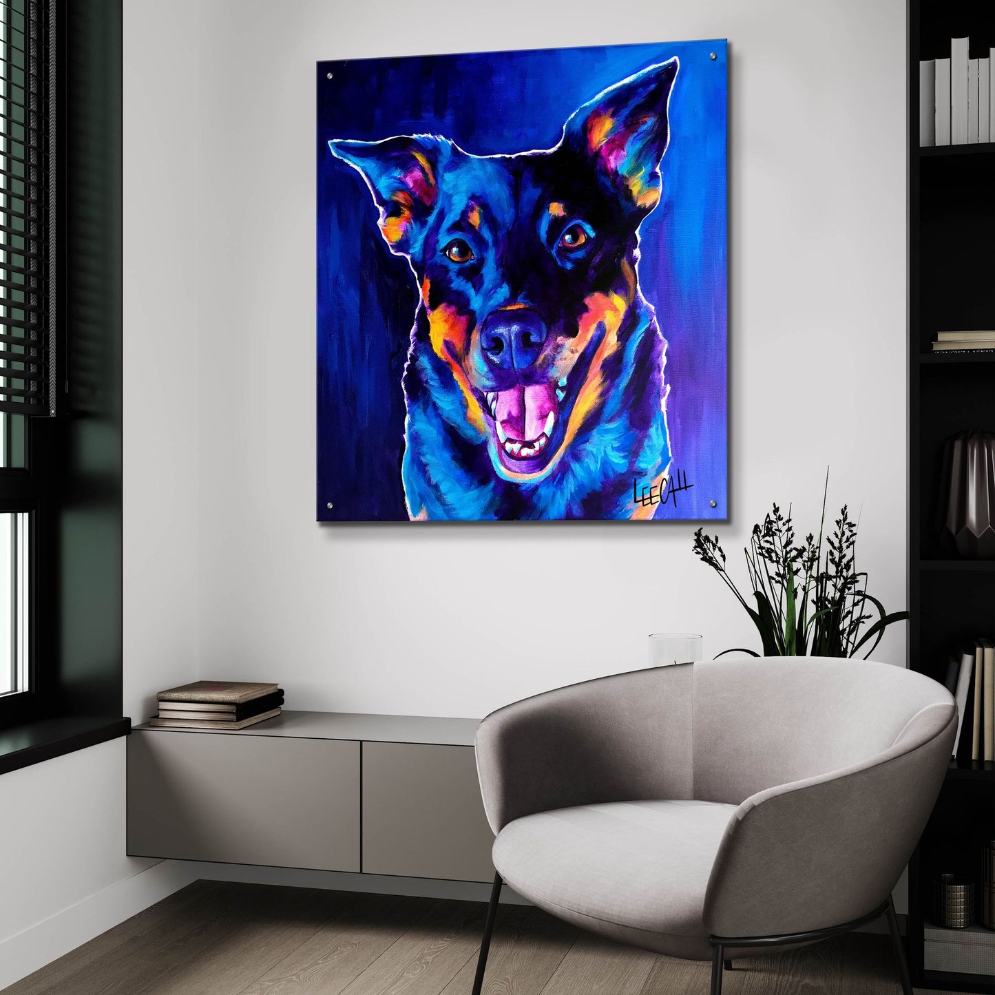 Epic Art 'Rocky' by Dawg Painter, Acrylic Glass Wall Art,36x36