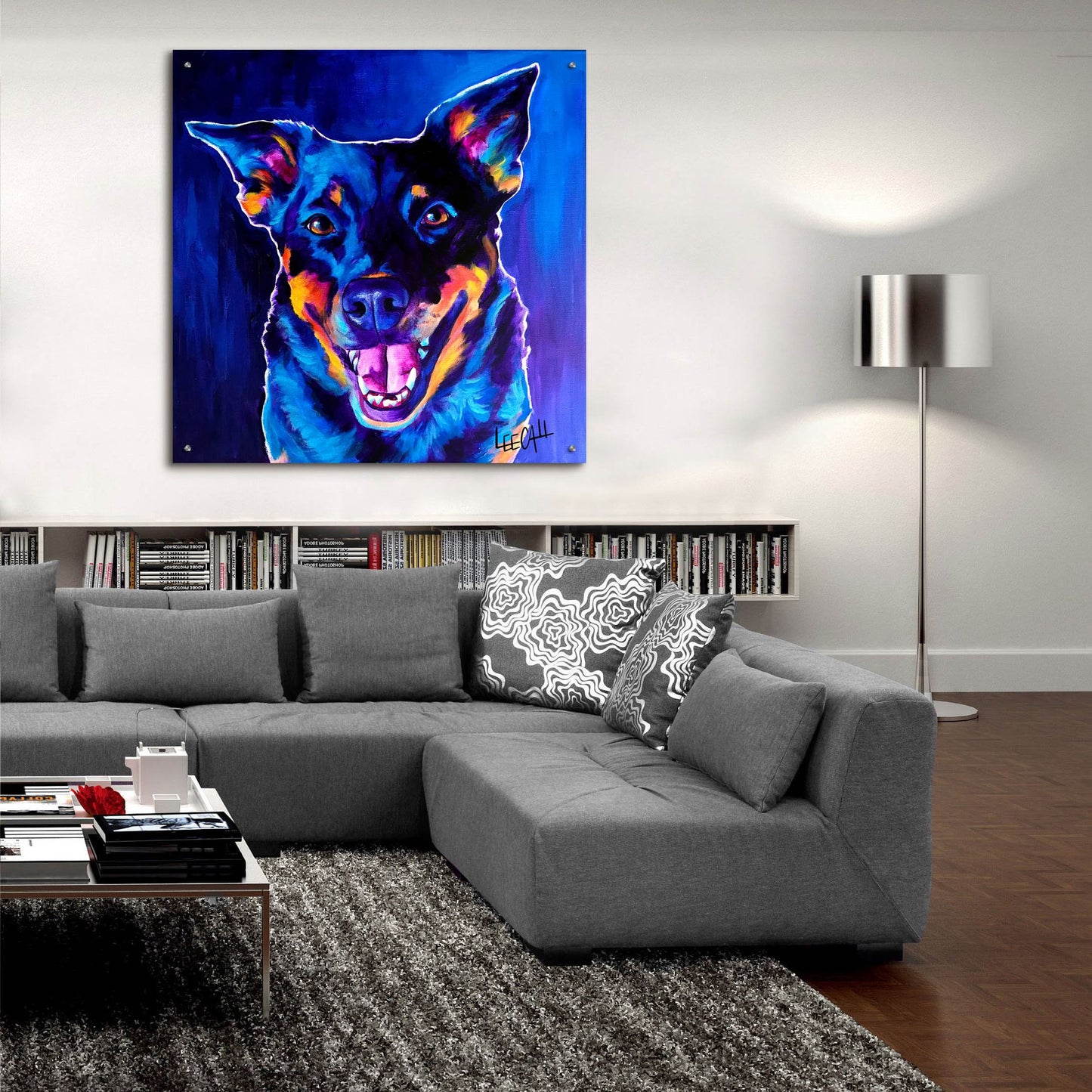 Epic Art 'Rocky' by Dawg Painter, Acrylic Glass Wall Art,36x36