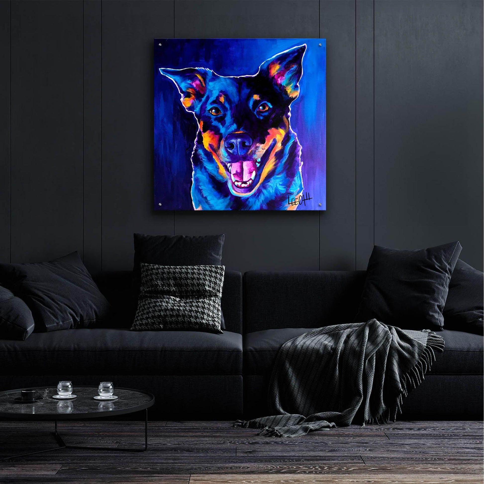 Epic Art 'Rocky' by Dawg Painter, Acrylic Glass Wall Art,36x36