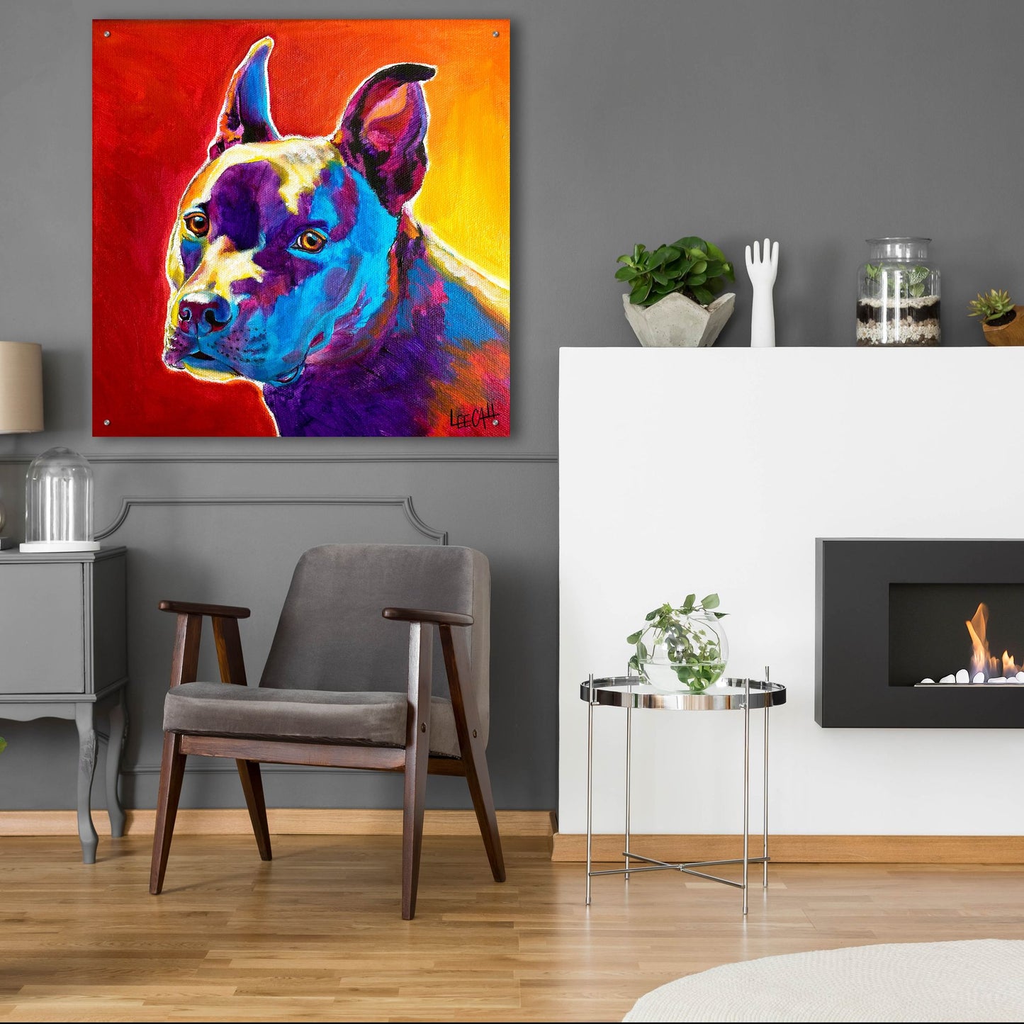 Epic Art 'Pitty' by Dawg Painter, Acrylic Glass Wall Art,36x36