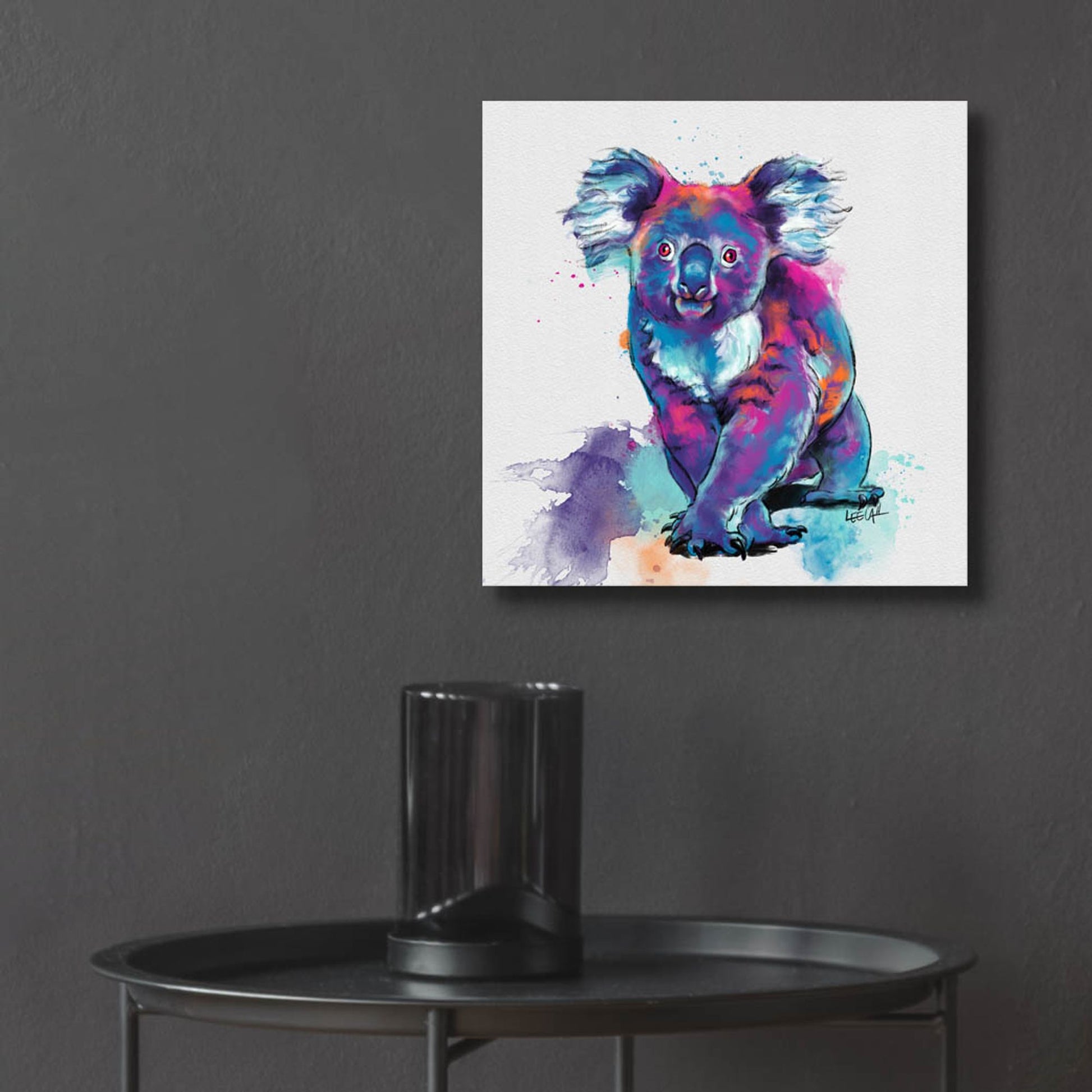 Epic Art 'Rainbow Koala2 by Dawg Painter, Acrylic Glass Wall Art,12x12