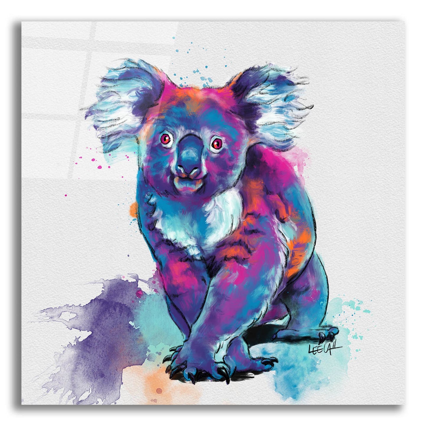 Epic Art 'Rainbow Koala2 by Dawg Painter, Acrylic Glass Wall Art