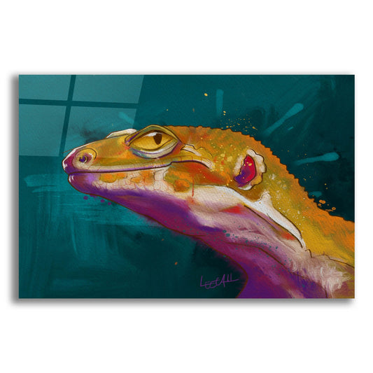 Epic Art 'Bruce The Leopard Gecko2 by Dawg Painter, Acrylic Glass Wall Art