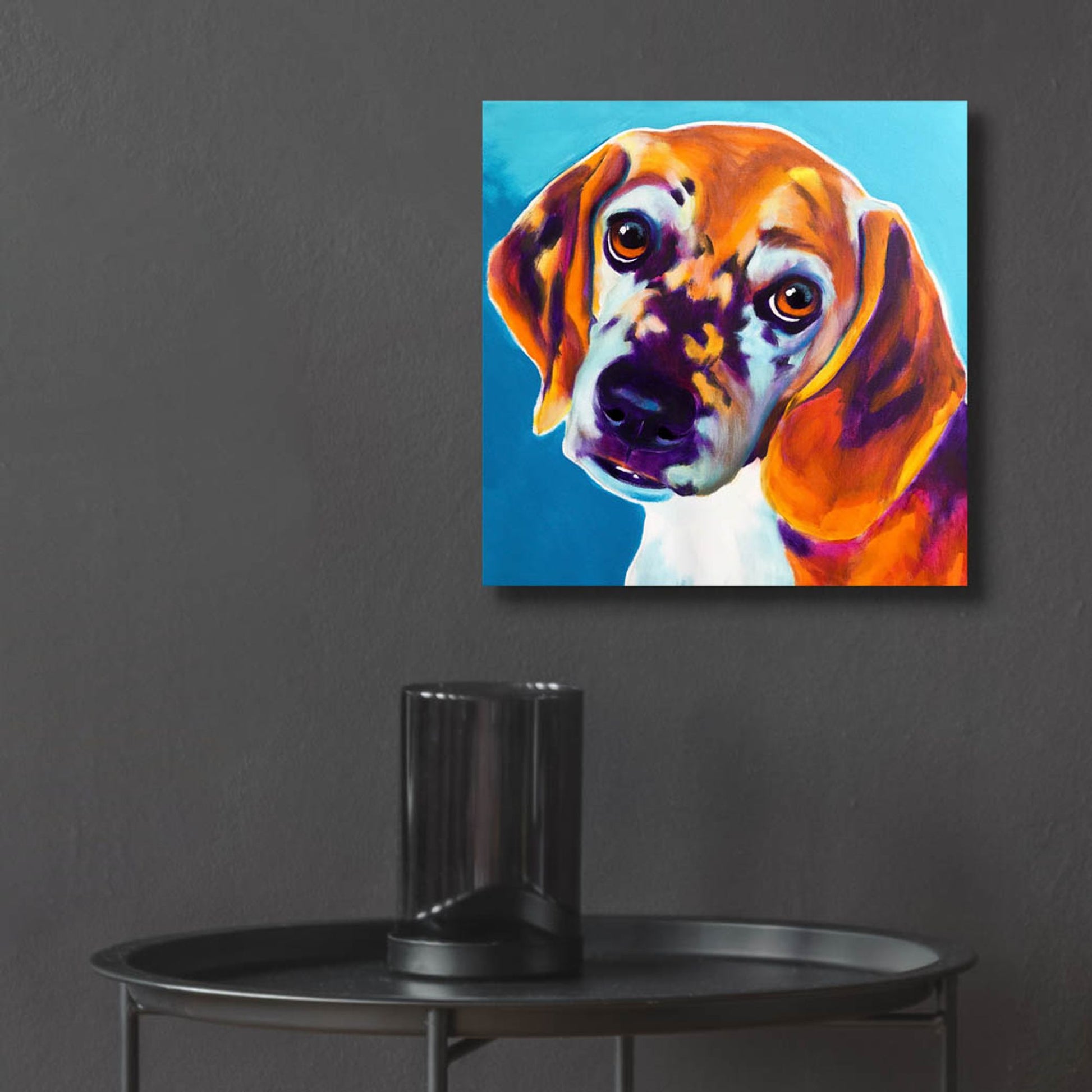 Epic Art 'Beagle - Bj2 by Dawg Painter, Acrylic Glass Wall Art,12x12