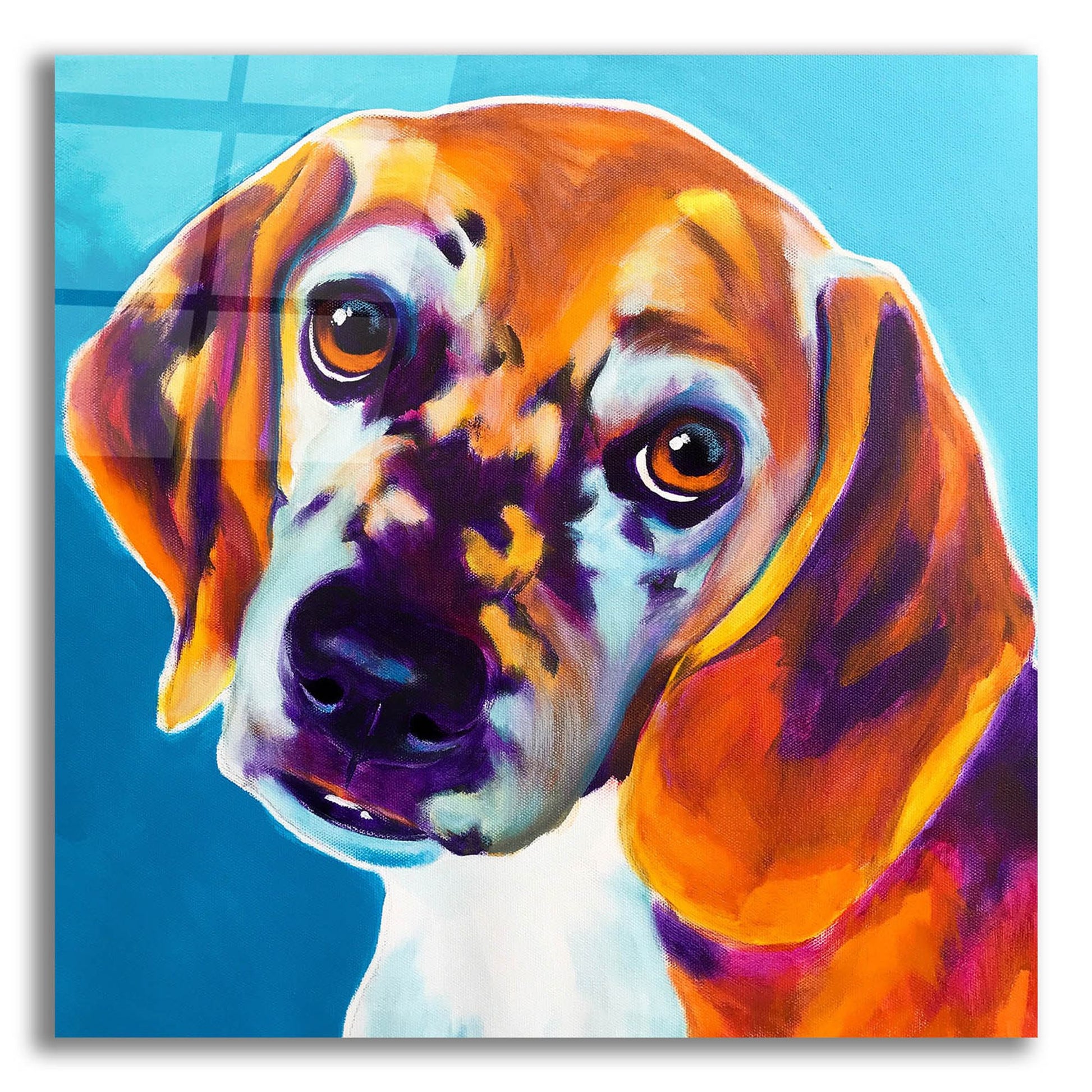 Epic Art 'Beagle - Bj2 by Dawg Painter, Acrylic Glass Wall Art