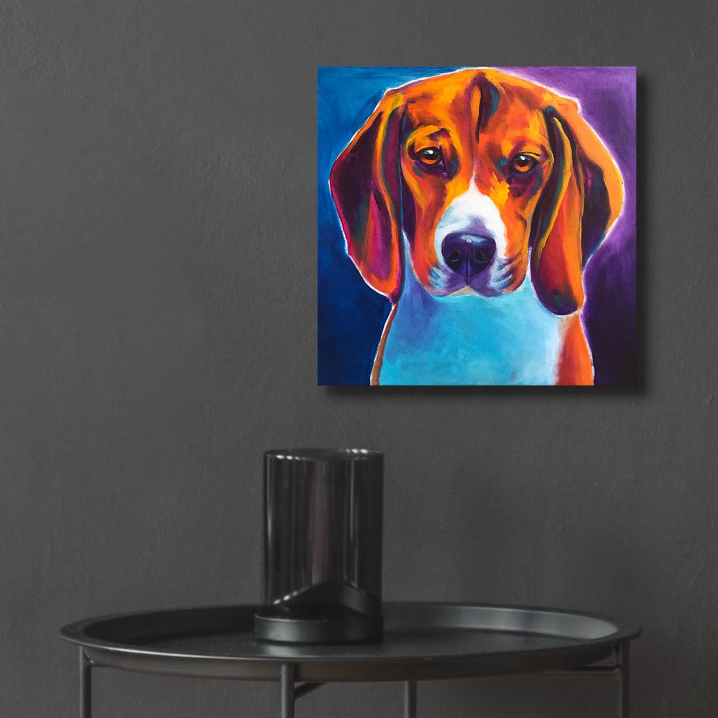 Epic Art 'Beagle - Chester2 by Dawg Painter, Acrylic Glass Wall Art,12x12