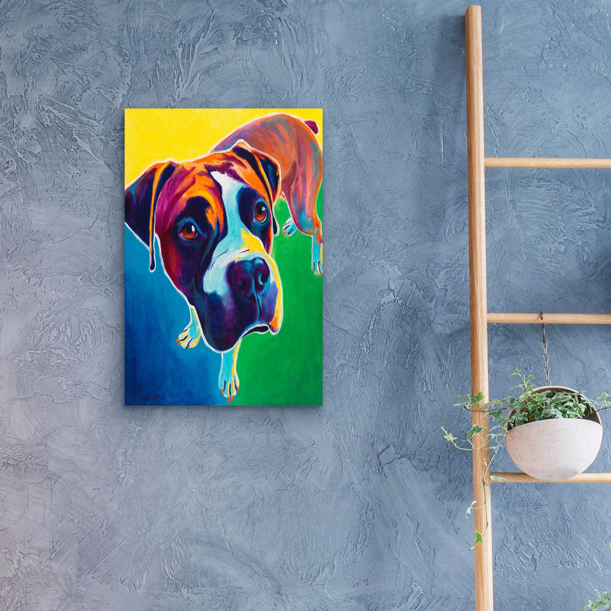 Epic Art 'Boxer - Johnny2 by Dawg Painter, Acrylic Glass Wall Art,16x24