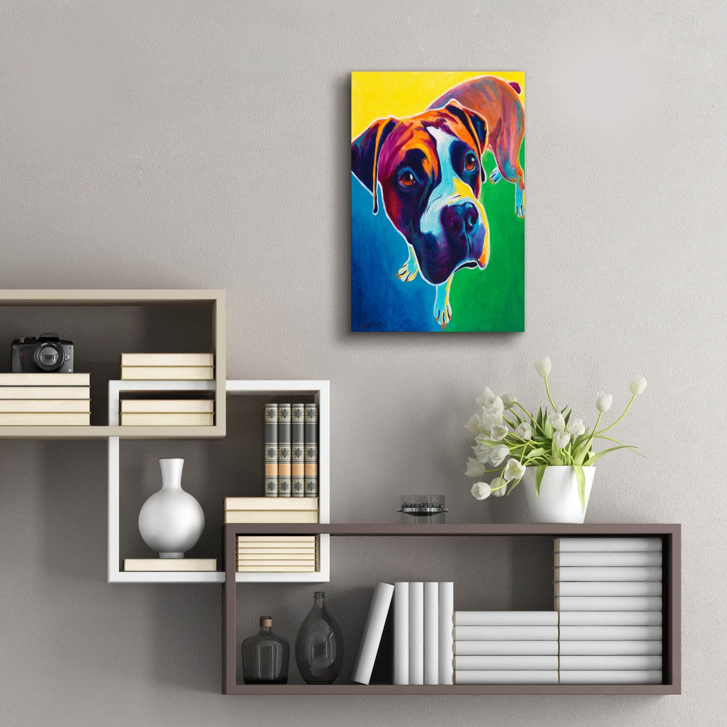 Epic Art 'Boxer - Johnny2 by Dawg Painter, Acrylic Glass Wall Art,16x24