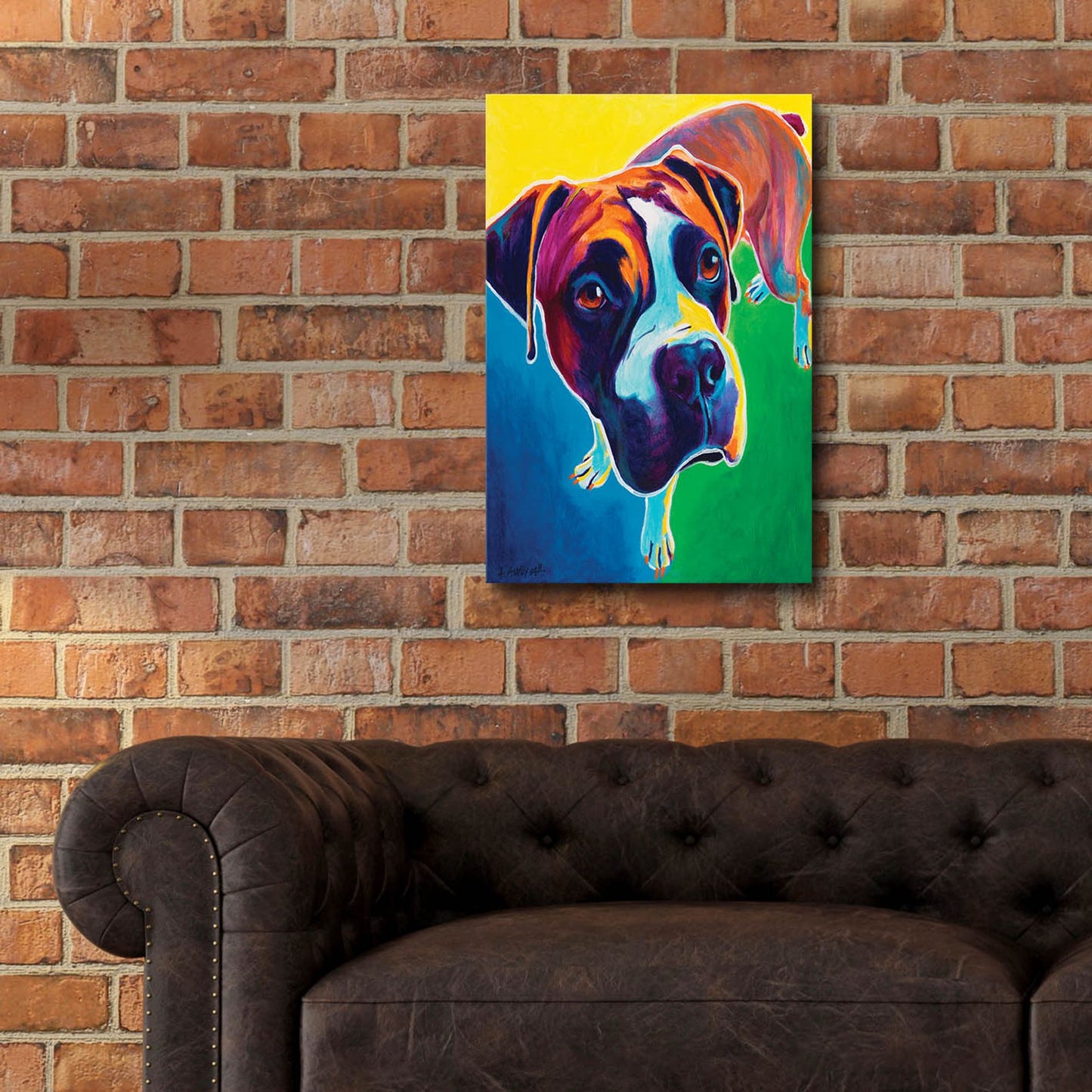 Epic Art 'Boxer - Johnny2 by Dawg Painter, Acrylic Glass Wall Art,16x24