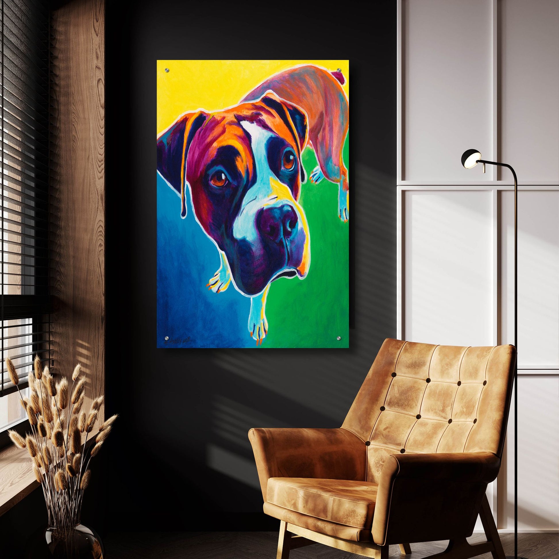 Epic Art 'Boxer - Johnny2 by Dawg Painter, Acrylic Glass Wall Art,24x36