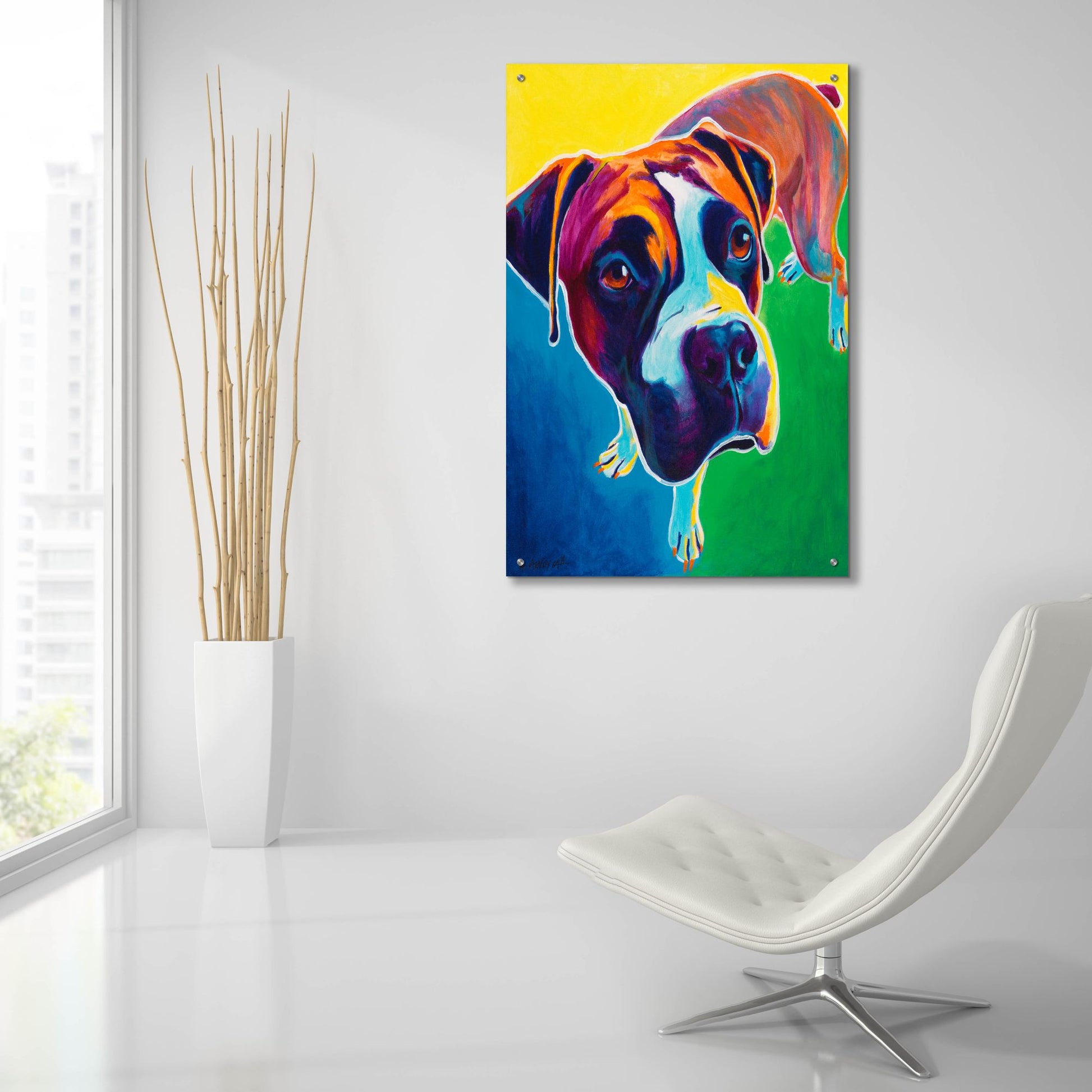 Epic Art 'Boxer - Johnny2 by Dawg Painter, Acrylic Glass Wall Art,24x36