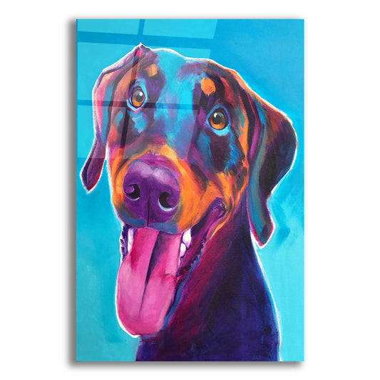 Epic Art 'Doberman - Annie2 by Dawg Painter, Acrylic Glass Wall Art