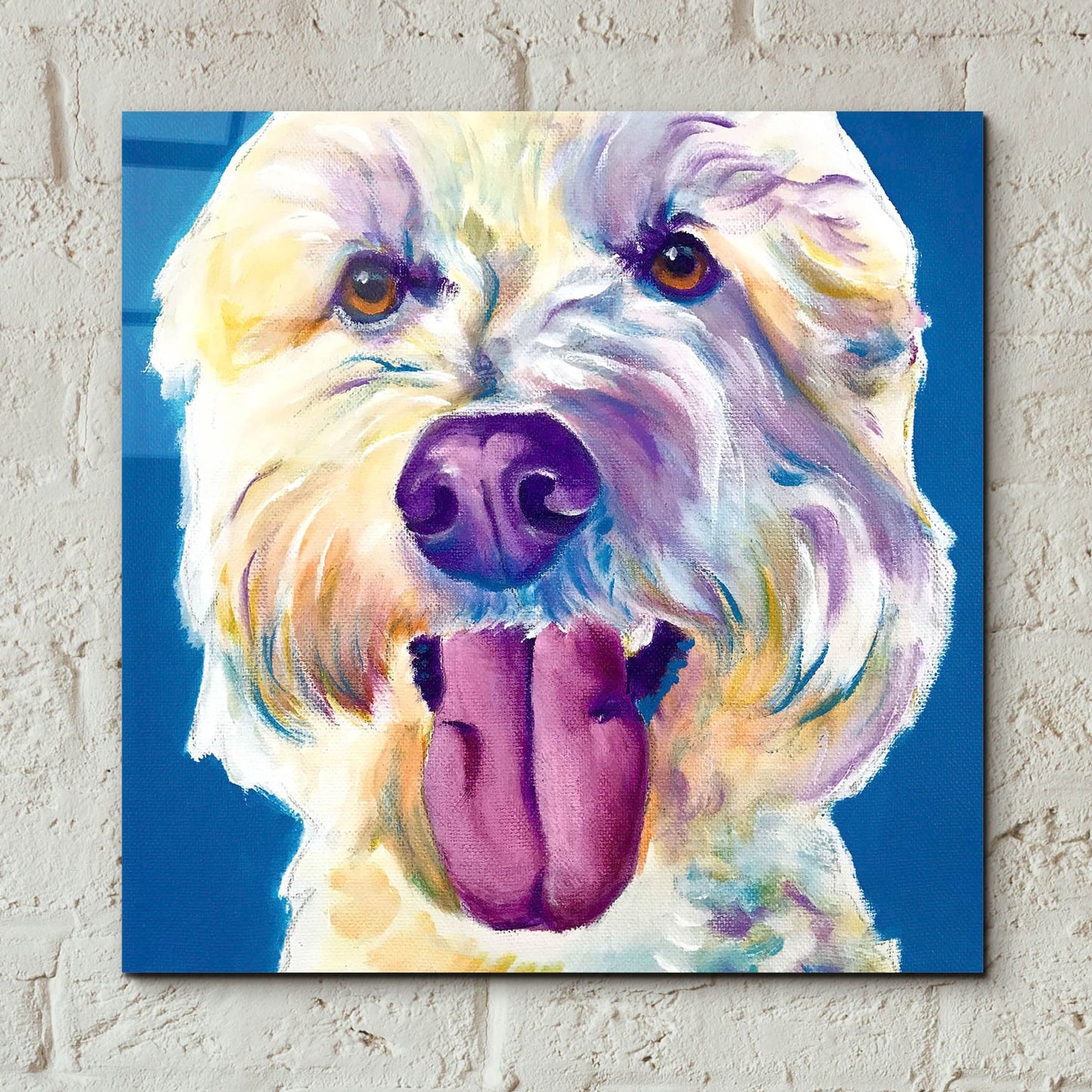 Epic Art 'Doodle - Hank2 by Dawg Painter, Acrylic Glass Wall Art,12x12