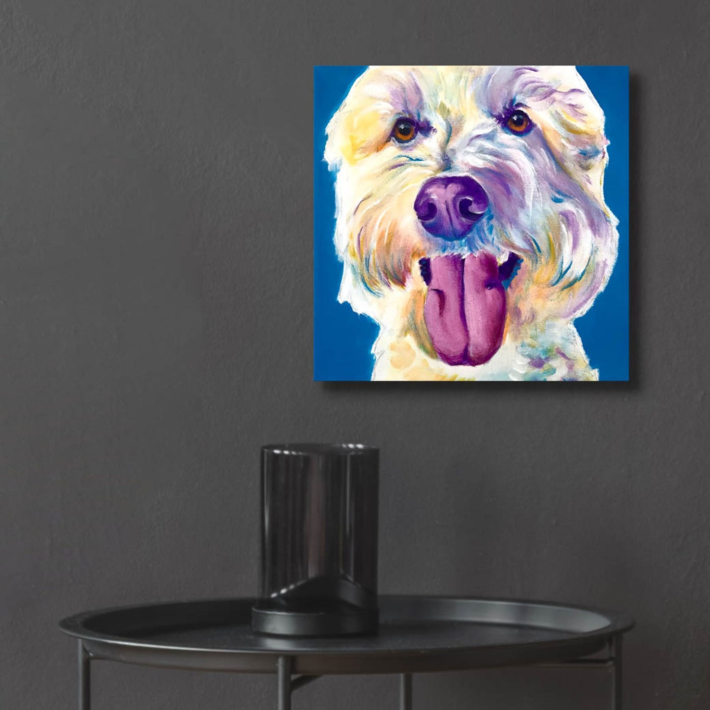 Epic Art 'Doodle - Hank2 by Dawg Painter, Acrylic Glass Wall Art,12x12