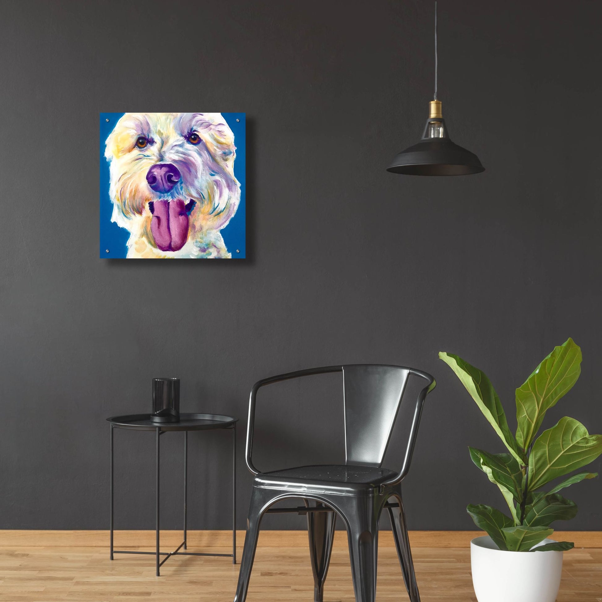 Epic Art 'Doodle - Hank2 by Dawg Painter, Acrylic Glass Wall Art,24x24