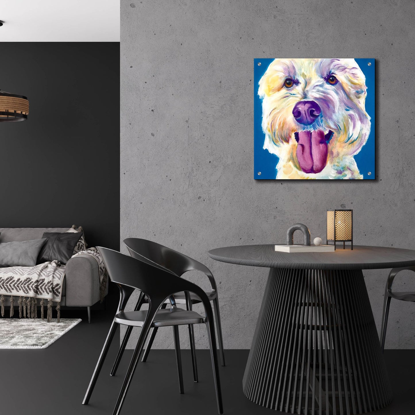 Epic Art 'Doodle - Hank2 by Dawg Painter, Acrylic Glass Wall Art,24x24