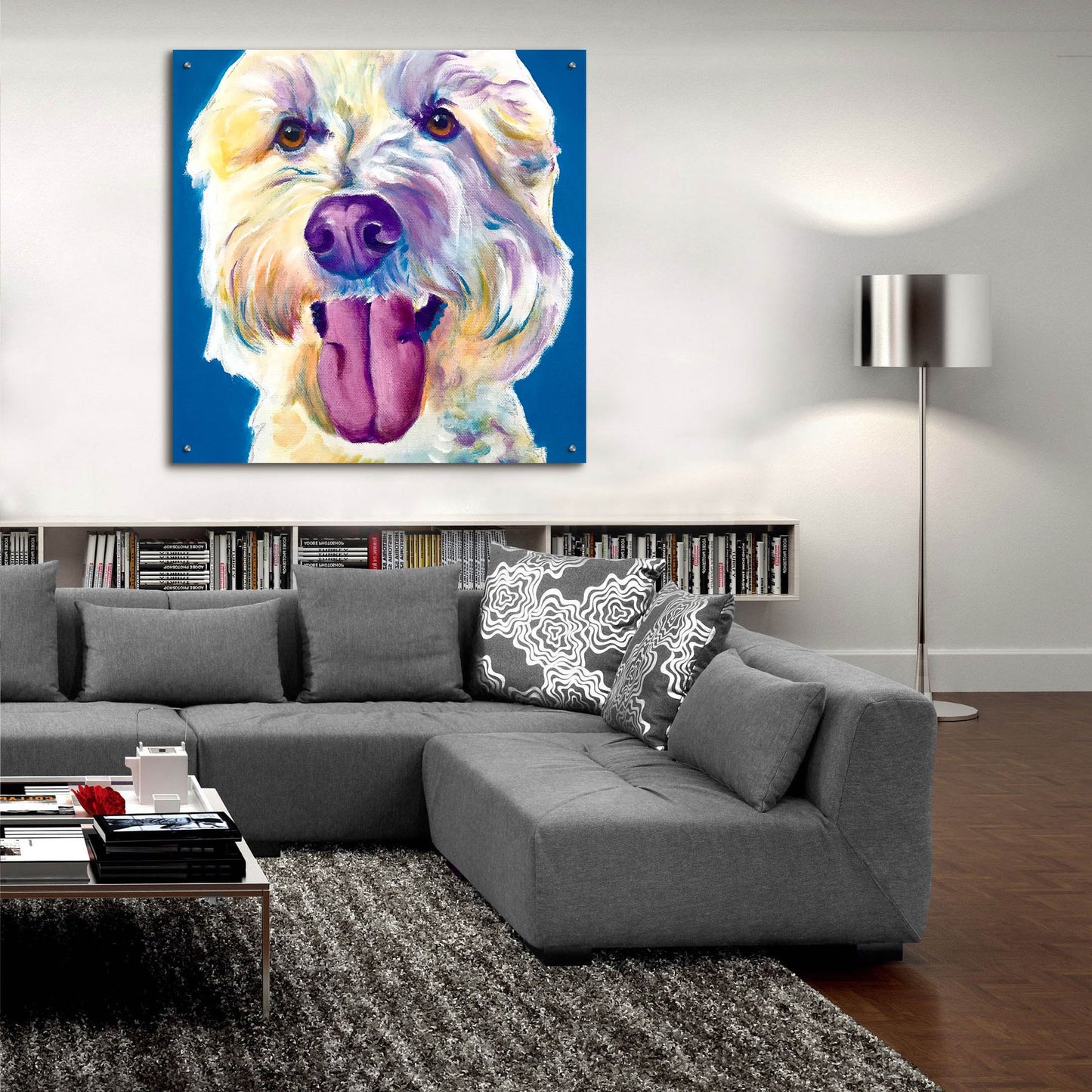 Epic Art 'Doodle - Hank2 by Dawg Painter, Acrylic Glass Wall Art,36x36