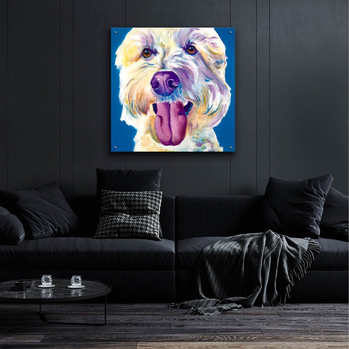 Epic Art 'Doodle - Hank2 by Dawg Painter, Acrylic Glass Wall Art,36x36